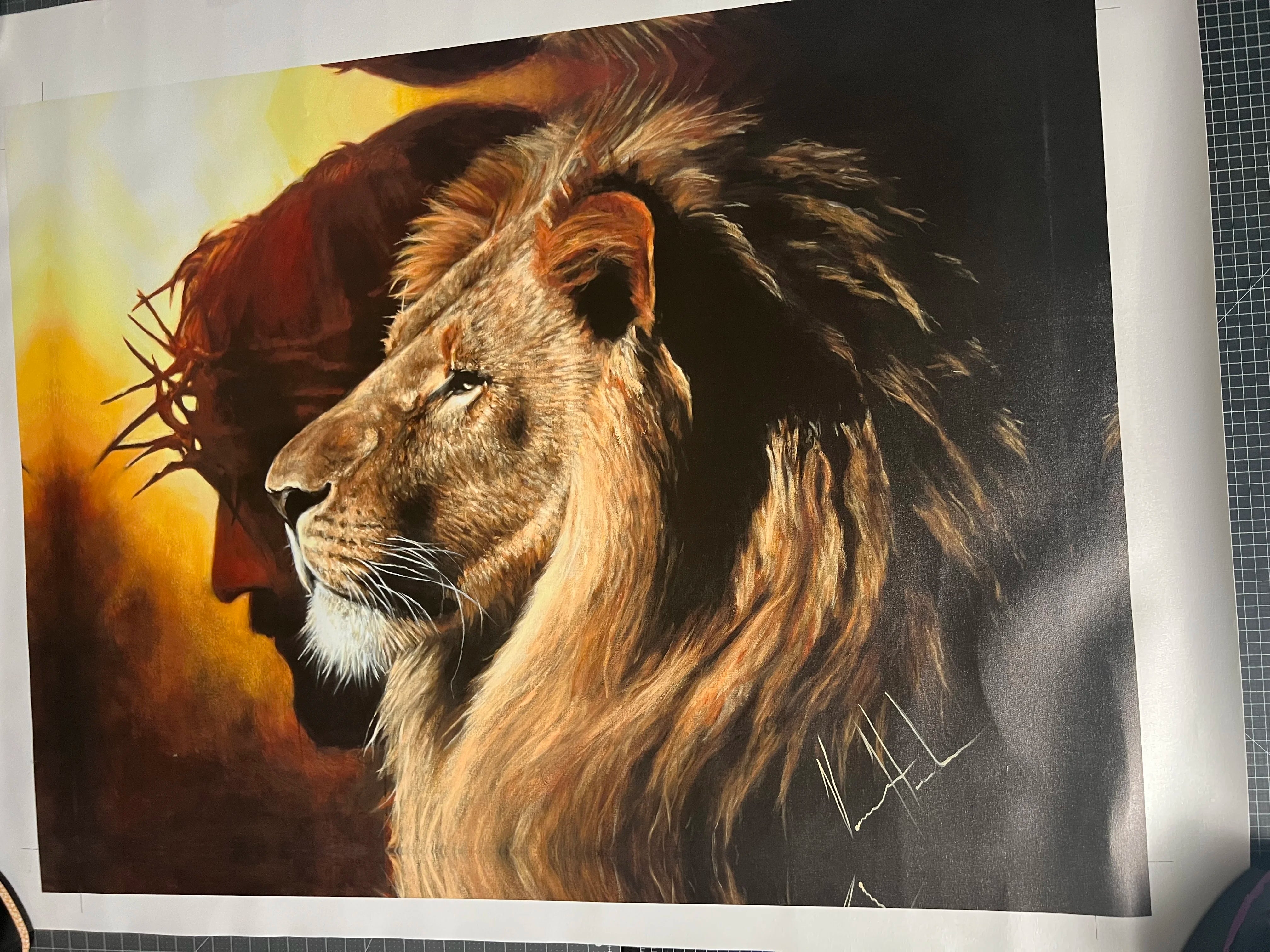 CM# 33 - The Lion of Judah - 36"x48" Canvas Print Vanessa Horabuena