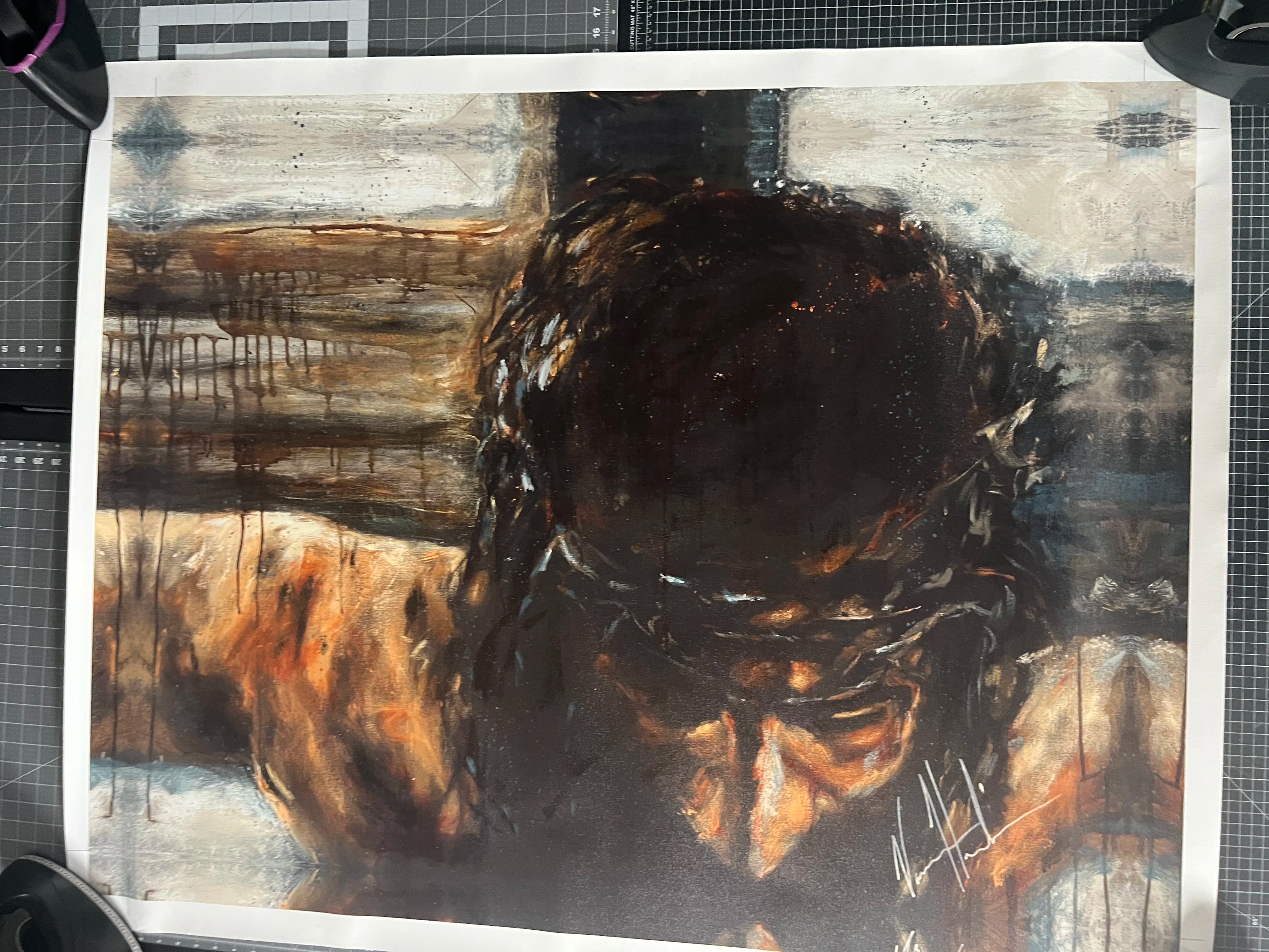 CM# 38 - The Finished Work of the Cross - Light Background - 36"x48" - Canvas Print Vanessa Horabuena