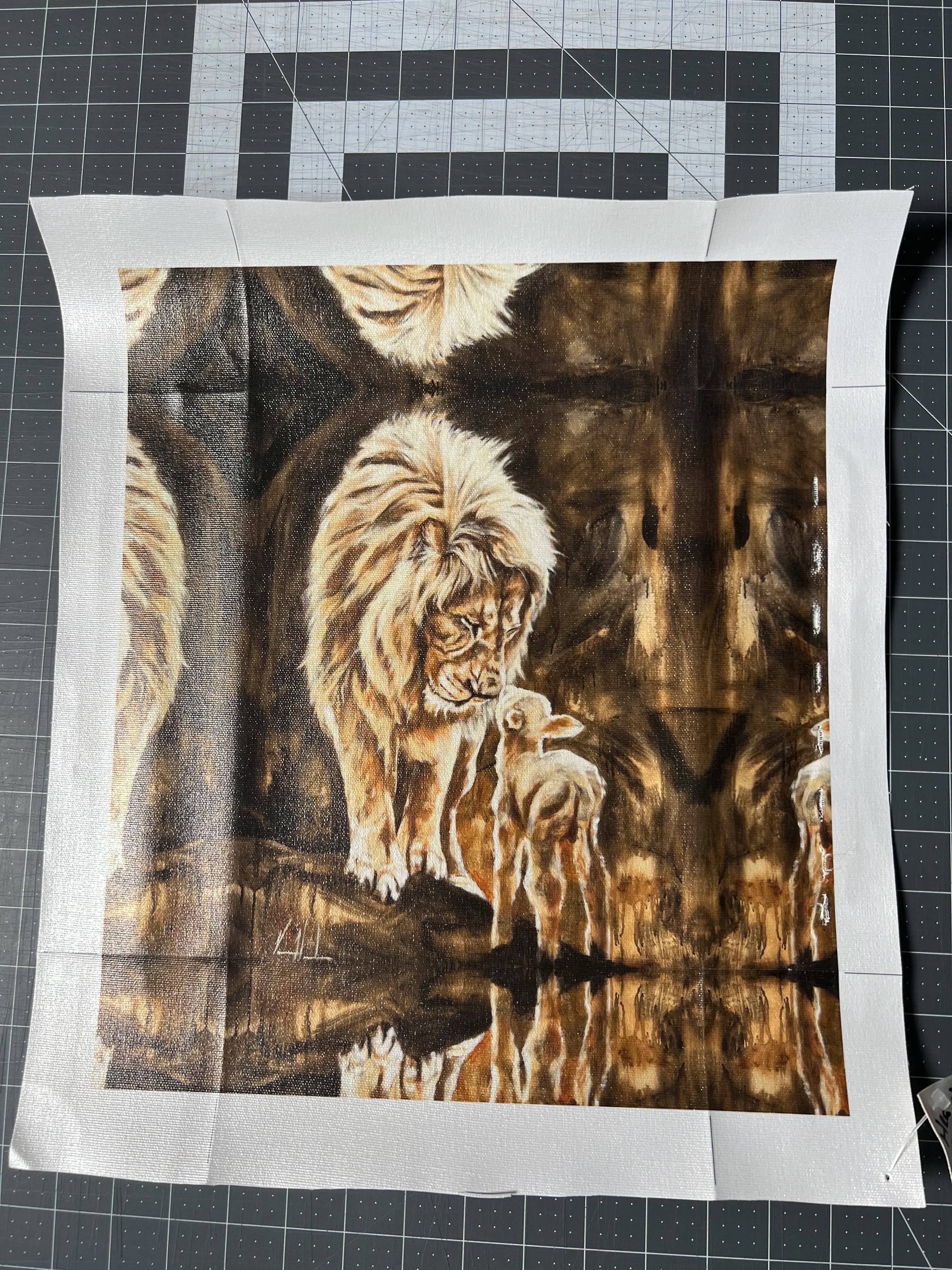 CM# 49 - Heart of God (Brown Background) - 8"x10" Canvas Print Vanessa Horabuena