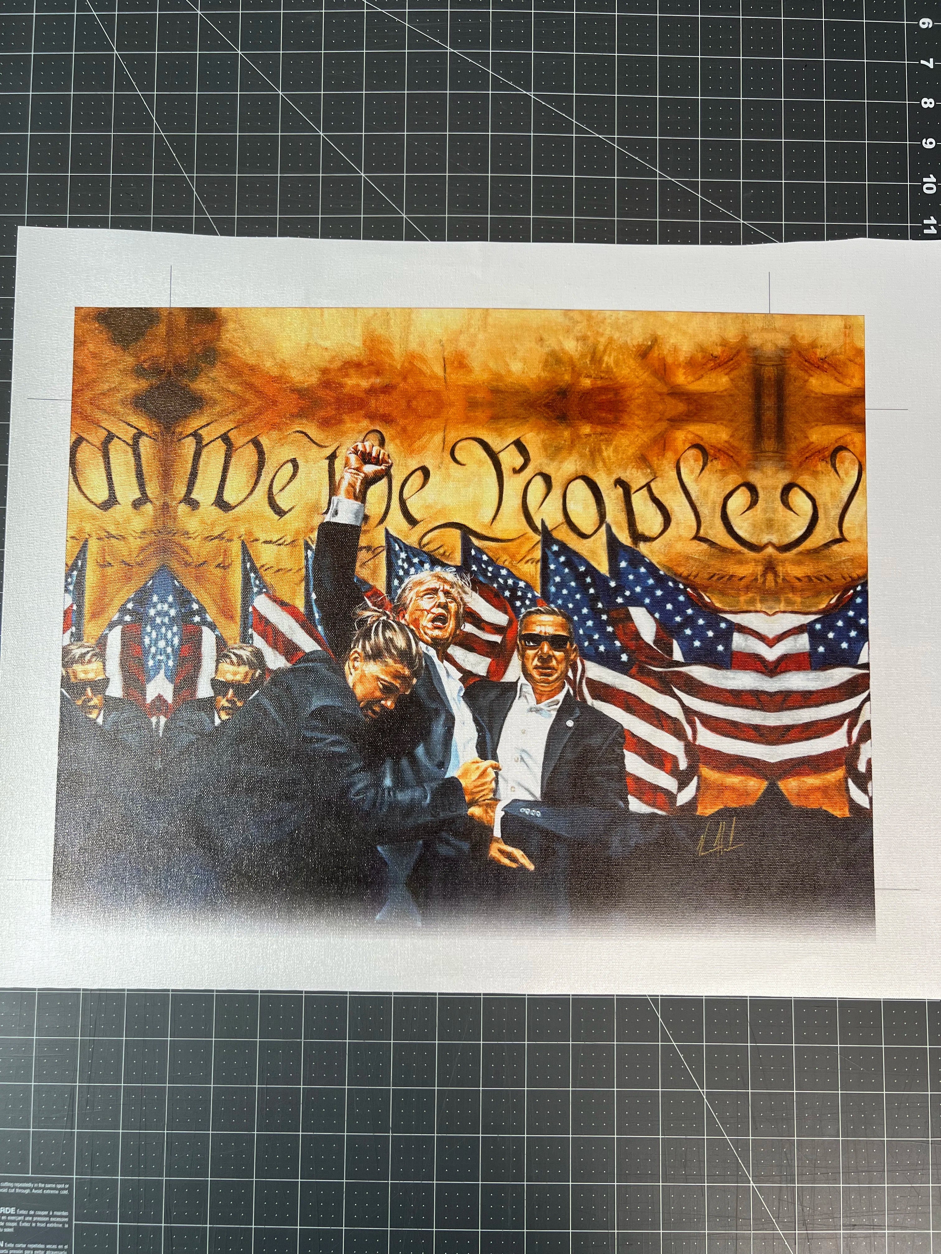 CM# 51 - The Fight For America - 11"x14" Canvas Print Vanessa Horabuena