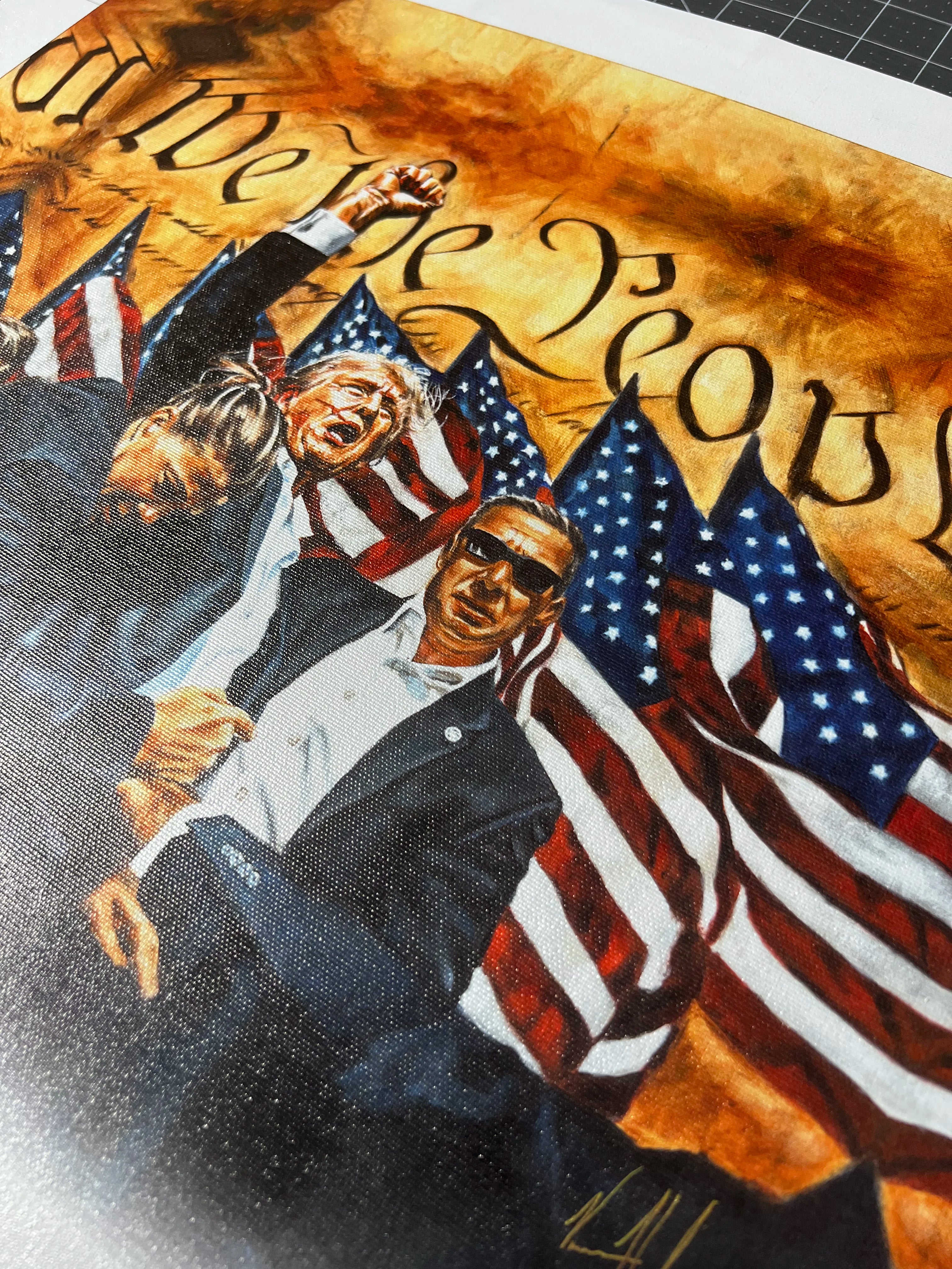 CM# 51 - The Fight For America - 11"x14" Canvas Print Vanessa Horabuena