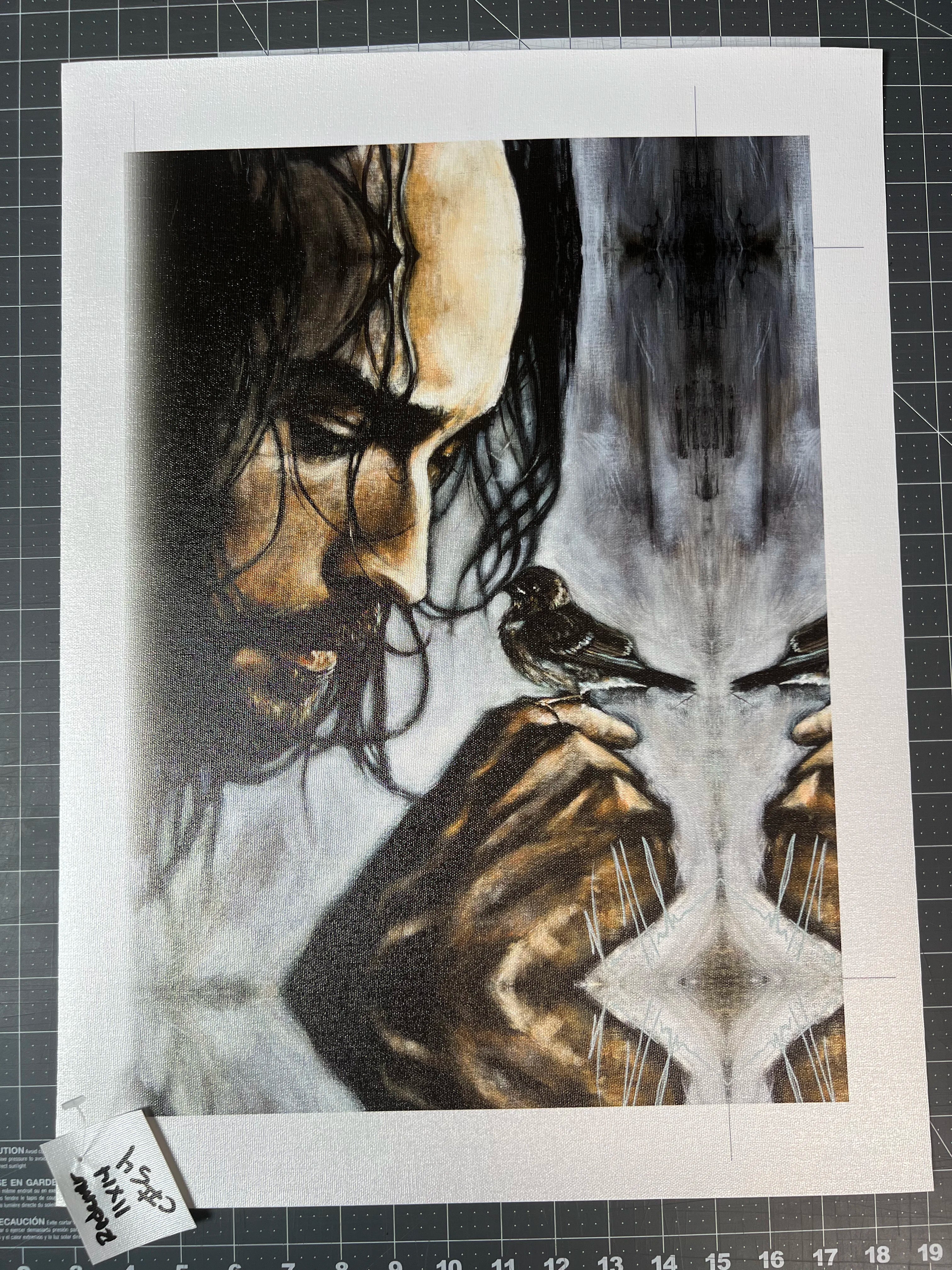 CM# 54 - Watcher of the Sparrow - 11"x14" Canvas Print Vanessa Horabuena