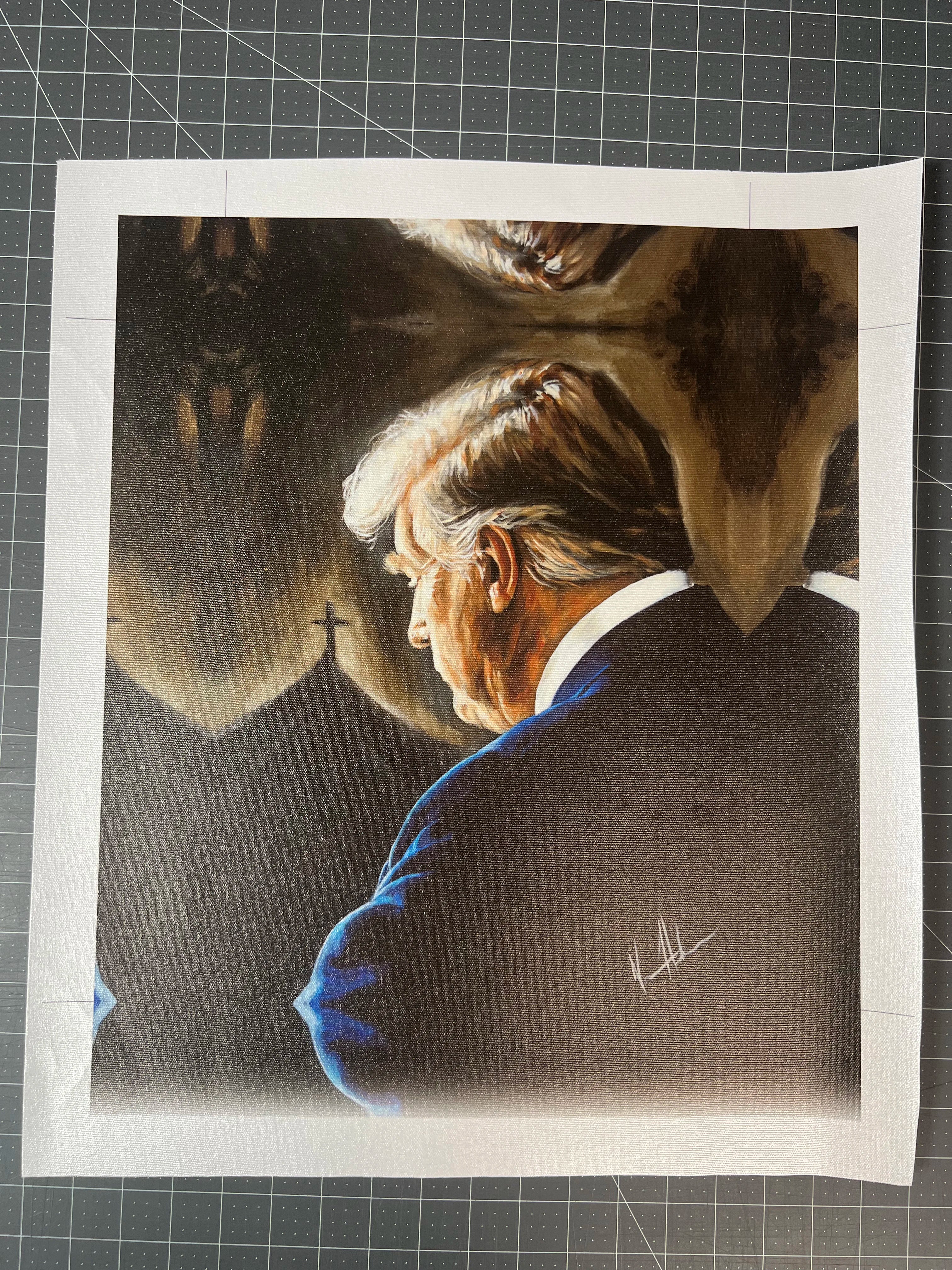 CM# 56 - Prayers For Our Presidents - In This Dark Hour - 11"x14" Canvas Print Vanessa Horabuena