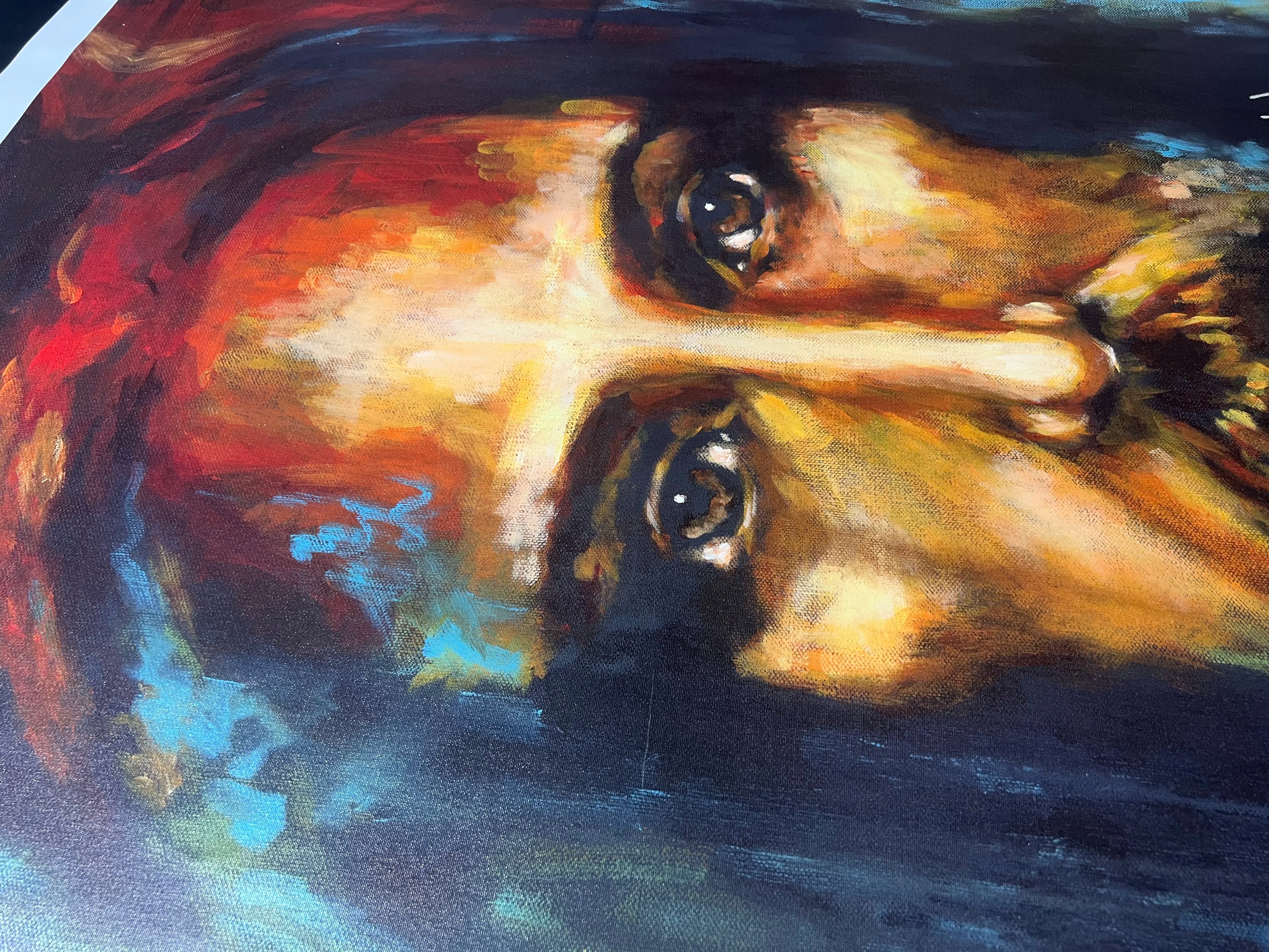 CM# 62 - The Shroud of Turin - The Colors of Life - 36"x48" Canvas Print Vanessa Horabuena