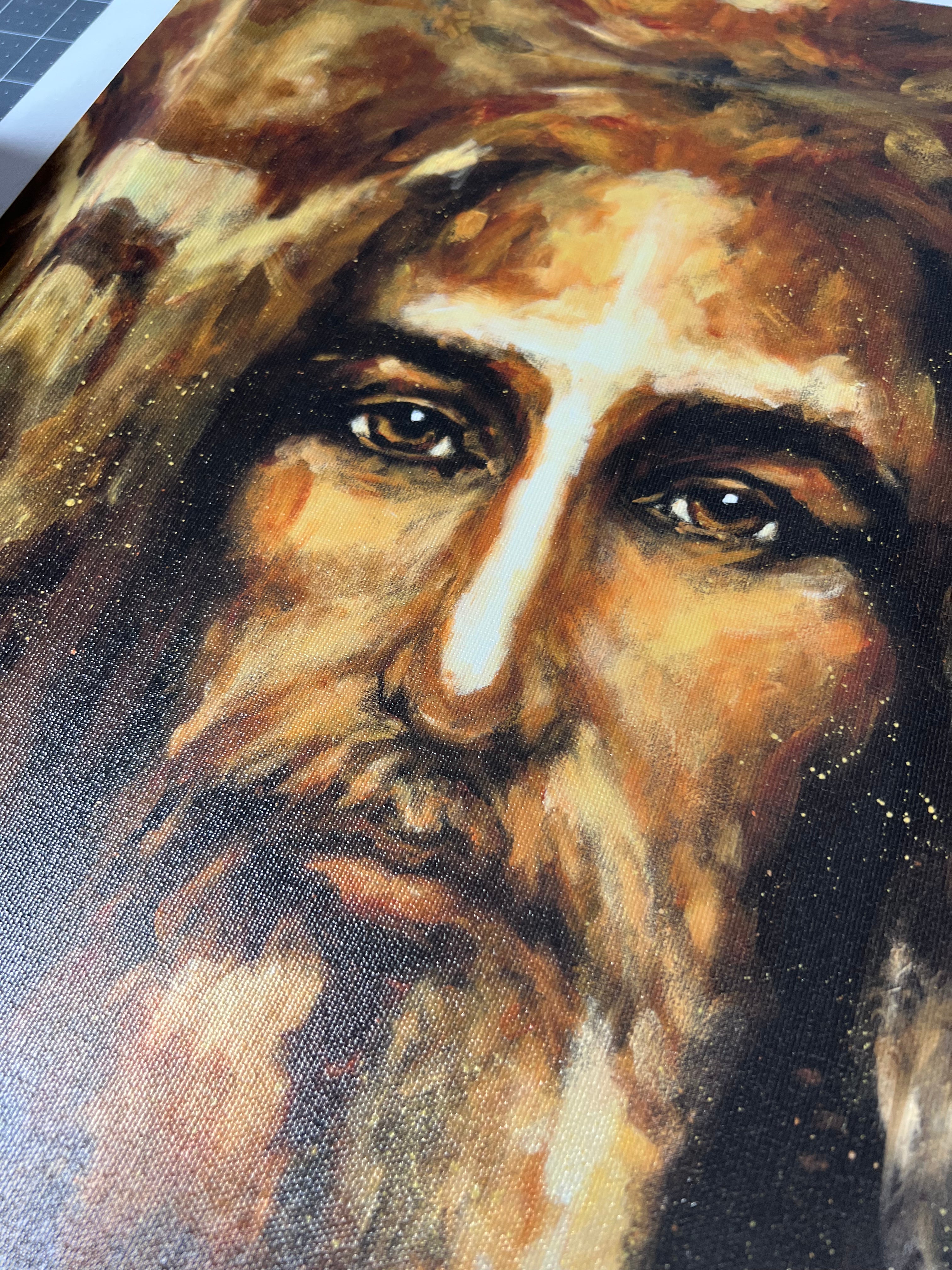 CM# 72 - The Shroud of Turin - In His Glory - 11"x14" Canvas Print