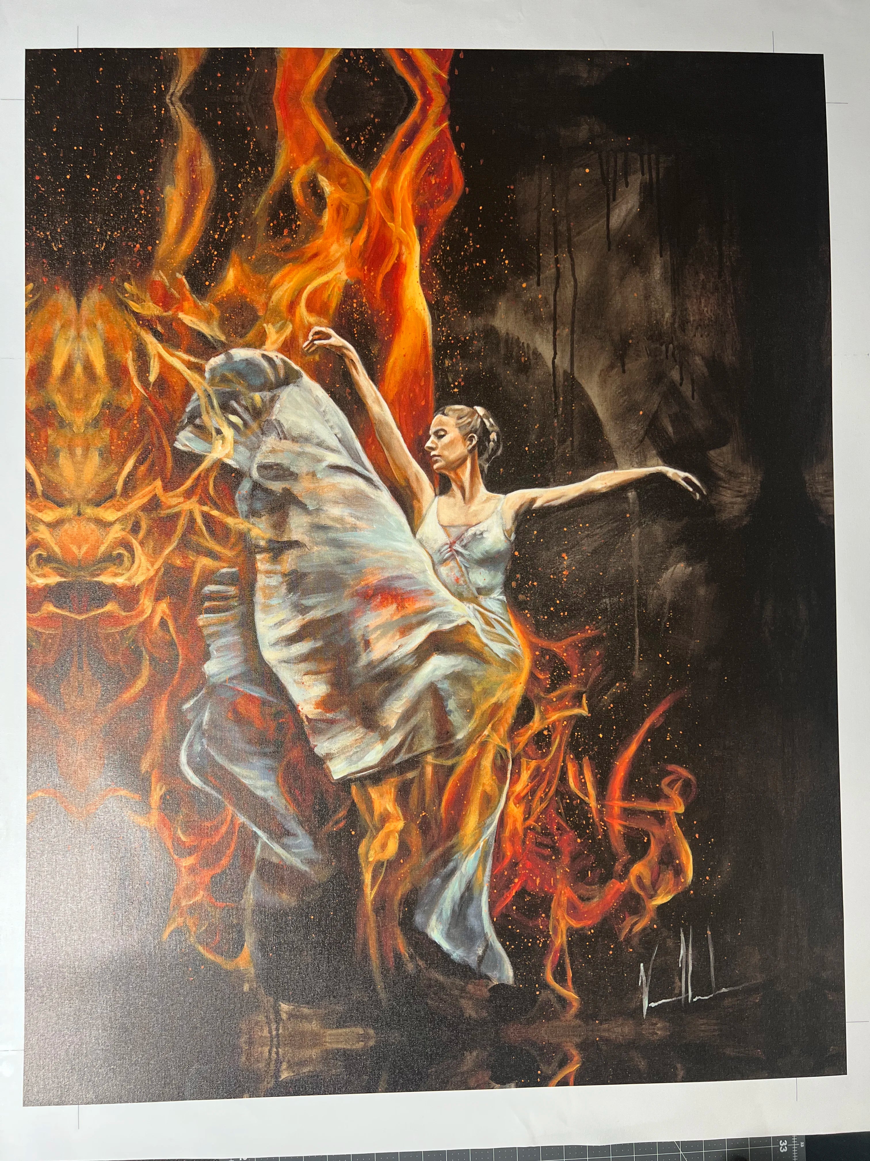 CM# 75 - A Burning Flame Within - 30"X40" - Canvas Print