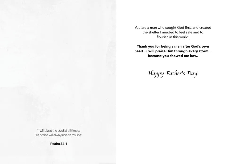 'I'll Praise You In the Morning's Light' Father's Day Greeting Card Vanessa Horabuena
