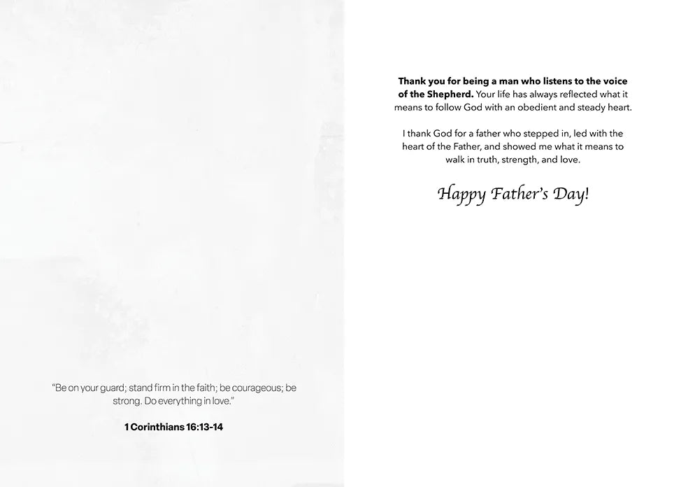 'My Sheep Listen to My Voice' (Fall) Father's Day Greeting Card Vanessa Horabuena