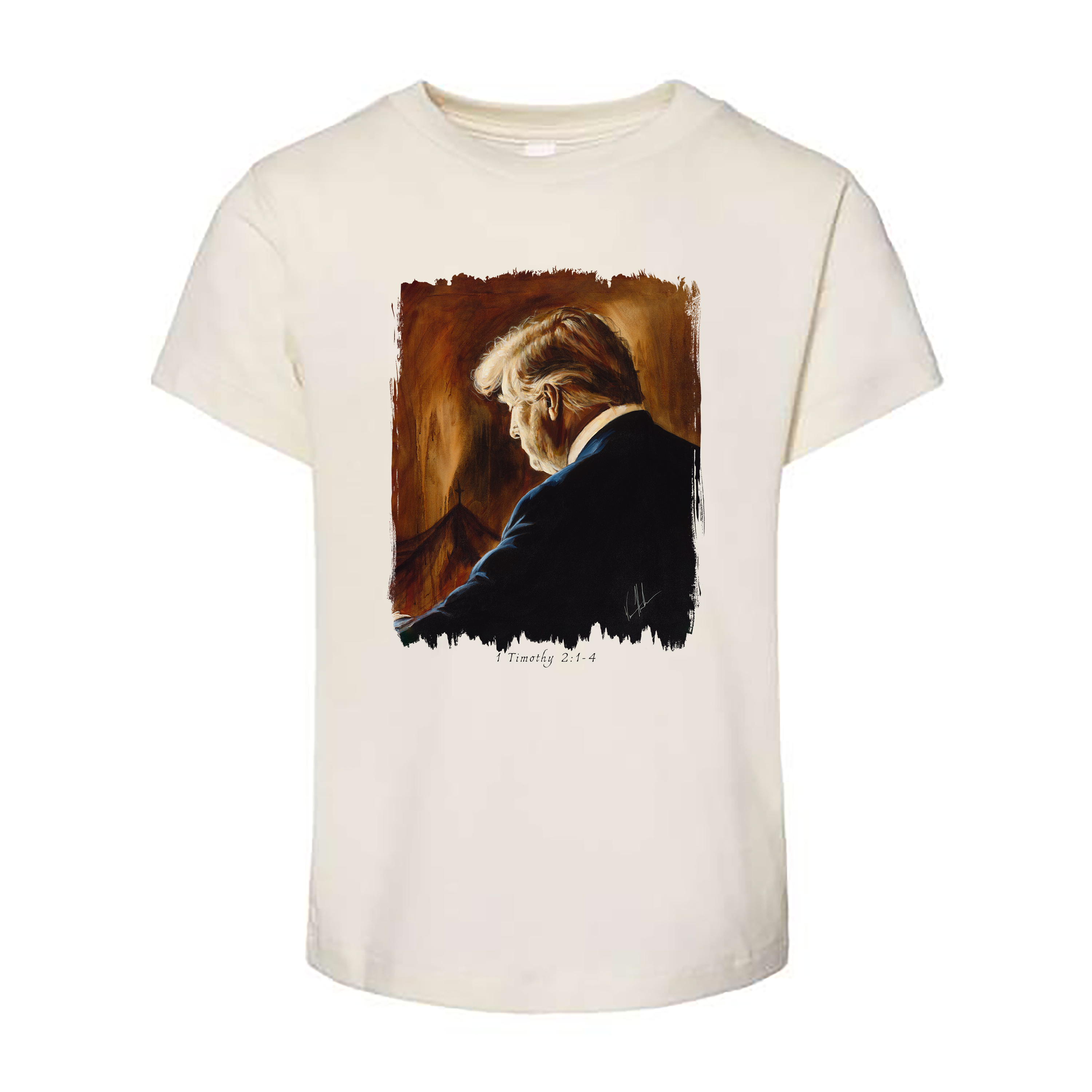 Kids T (Organic Cotton) - Prayers for Our President (For Such a Time as This) Organic Cotton Vanessa Horabuena Toddler Natural 2T