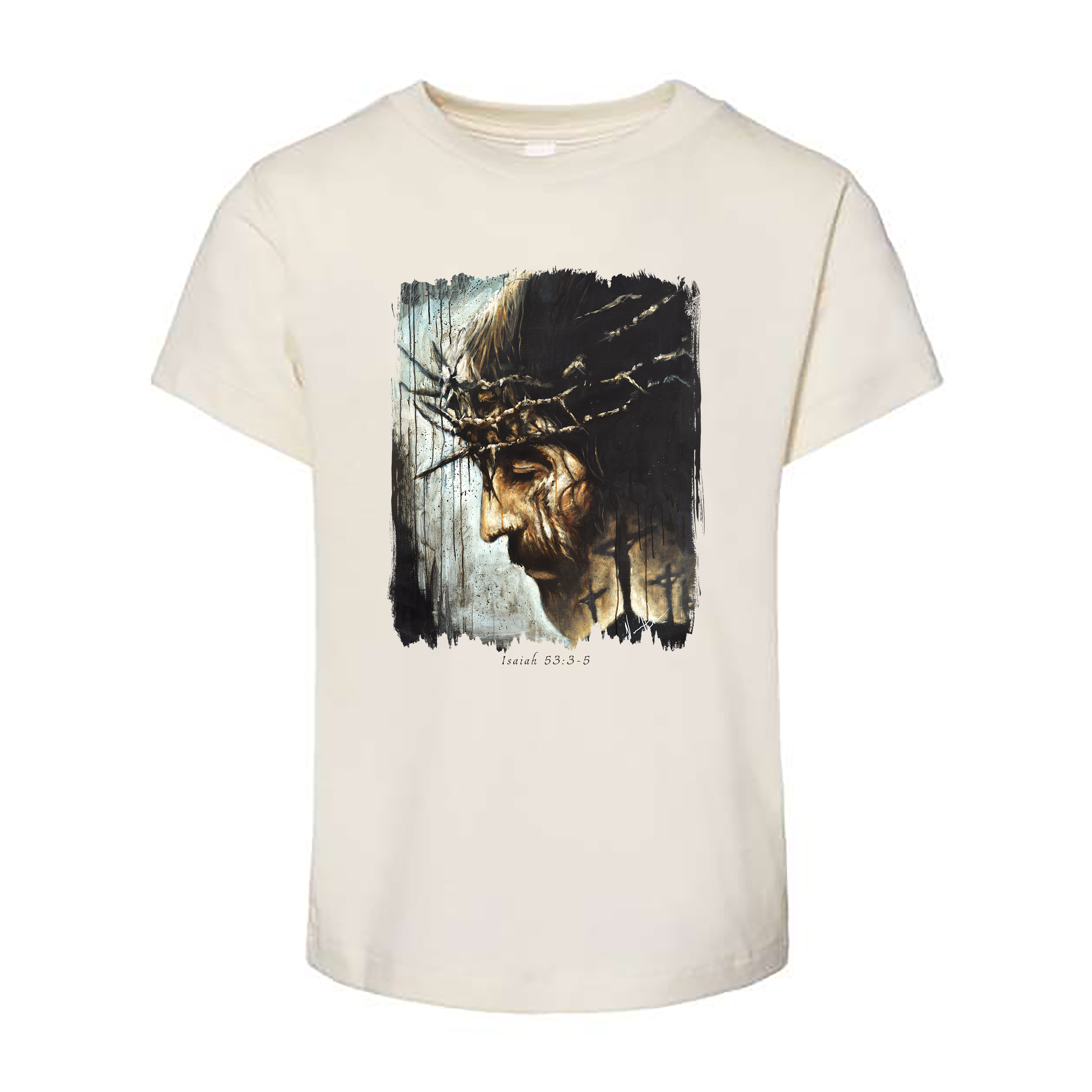Kids T - Redeemer's Love With Crosses -(Organic Cotton) Organic Cotton Vanessa Horabuena Toddler Natural 2T