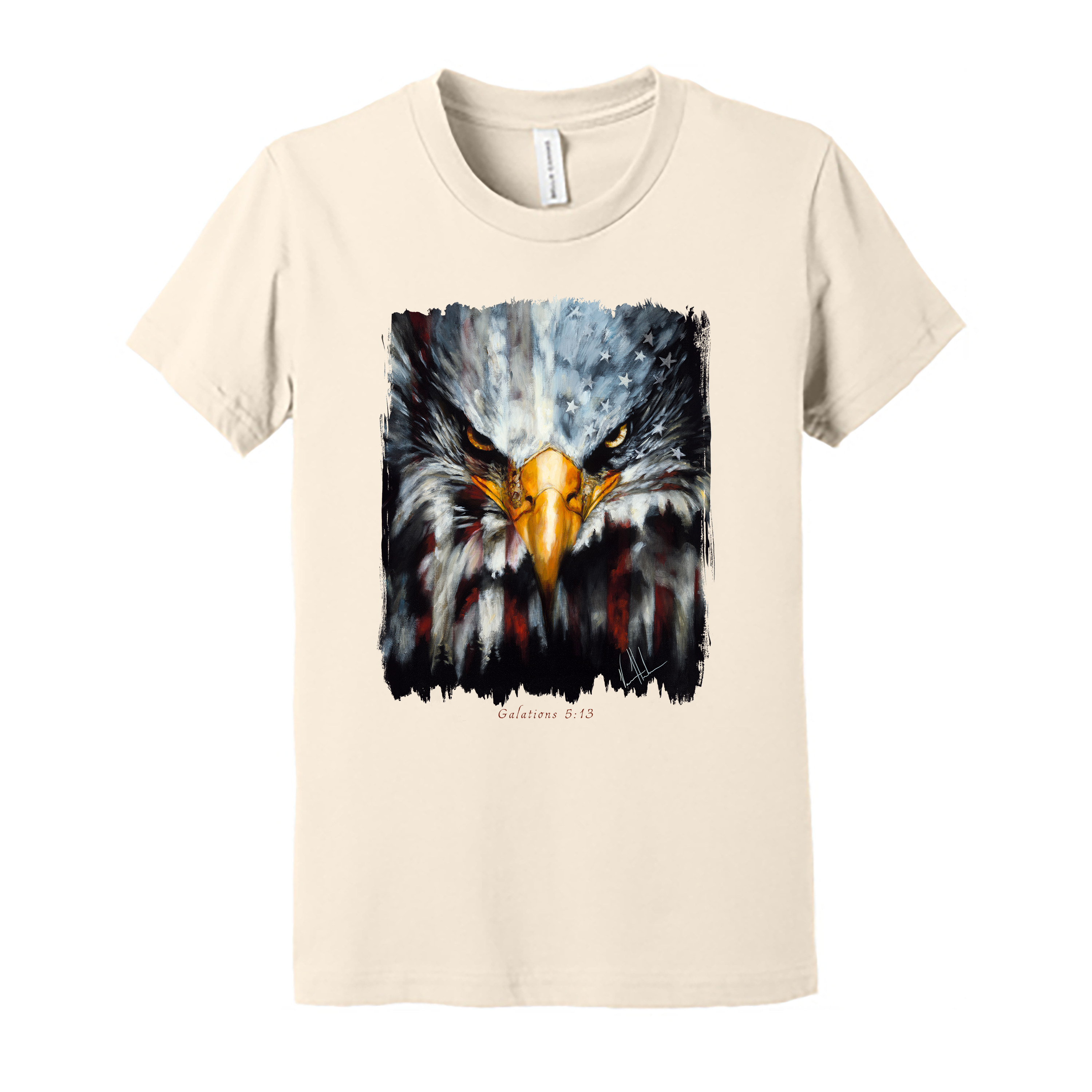 Kids T - Stripes of Freedom - (Organic Cotton) Organic Cotton Vanessa Horabuena Youth Natural Small
