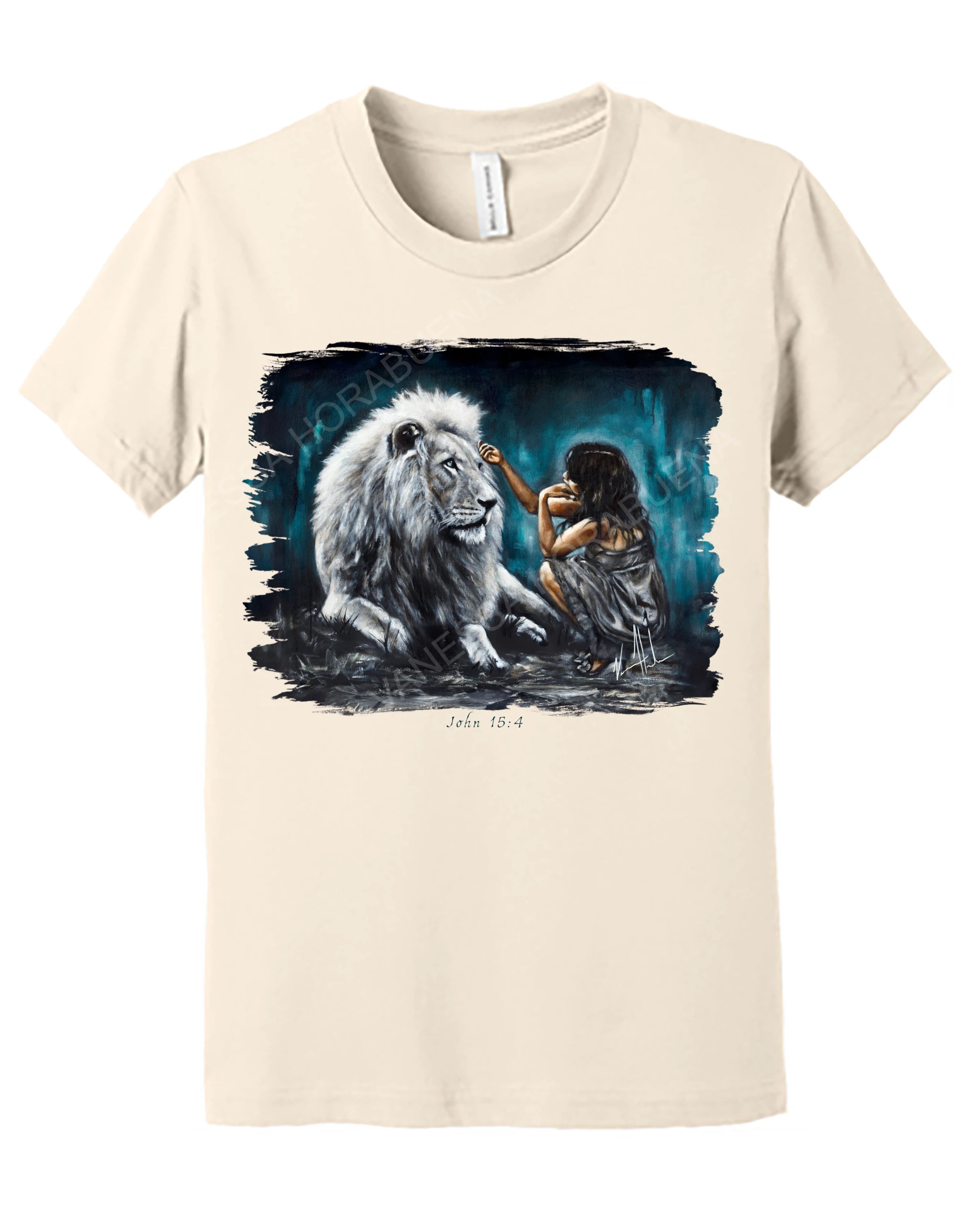 Intimacy with God (Blue Background) - Kids T (Organic Cotton) Vanessa Horabuena Kids Natural Small