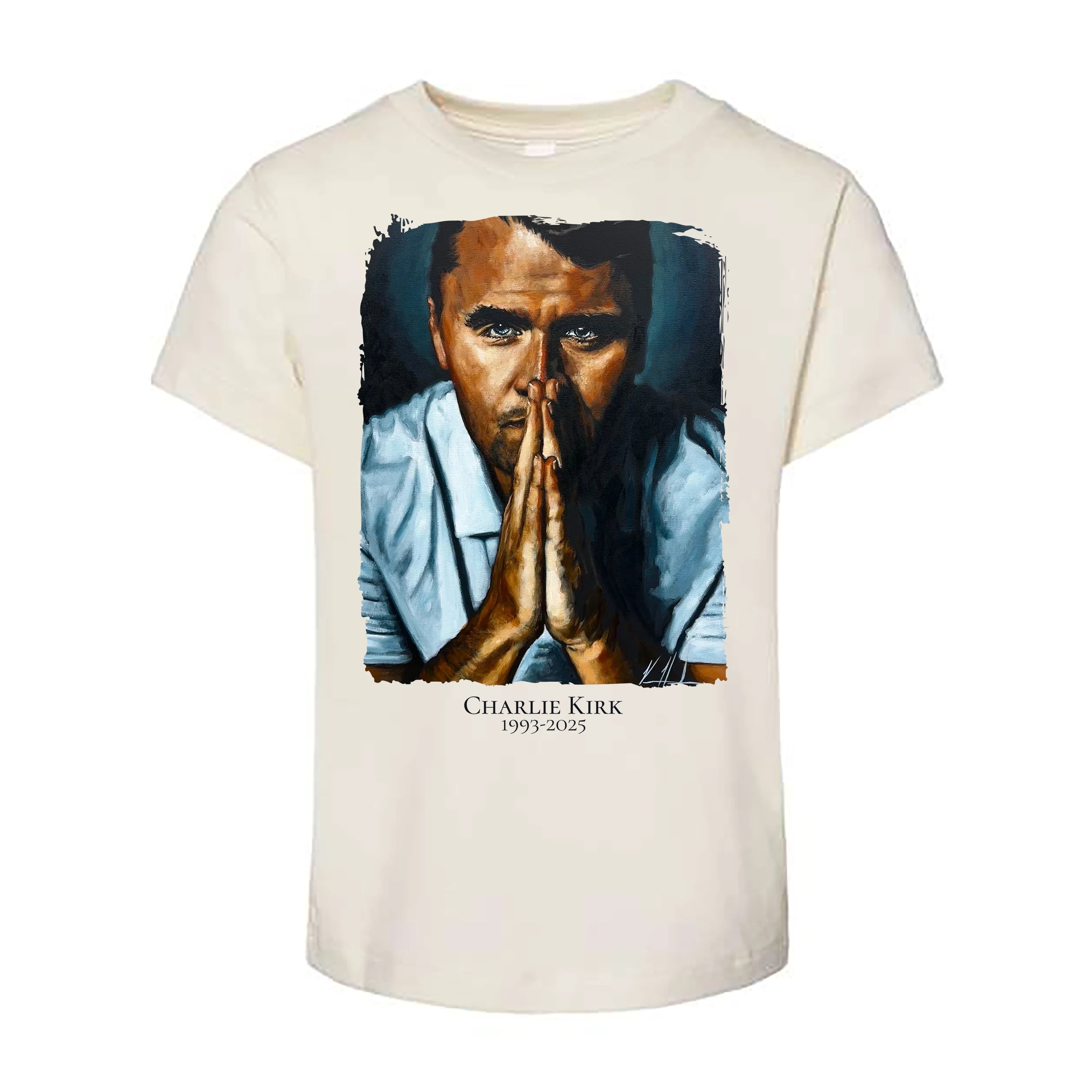 (PRE-ORDER) Kids T (Organic Cotton) - Charlie Kirk - A Hero's Tribute Organic Cotton Vanessa Horabuena Toddler Natural 2T
