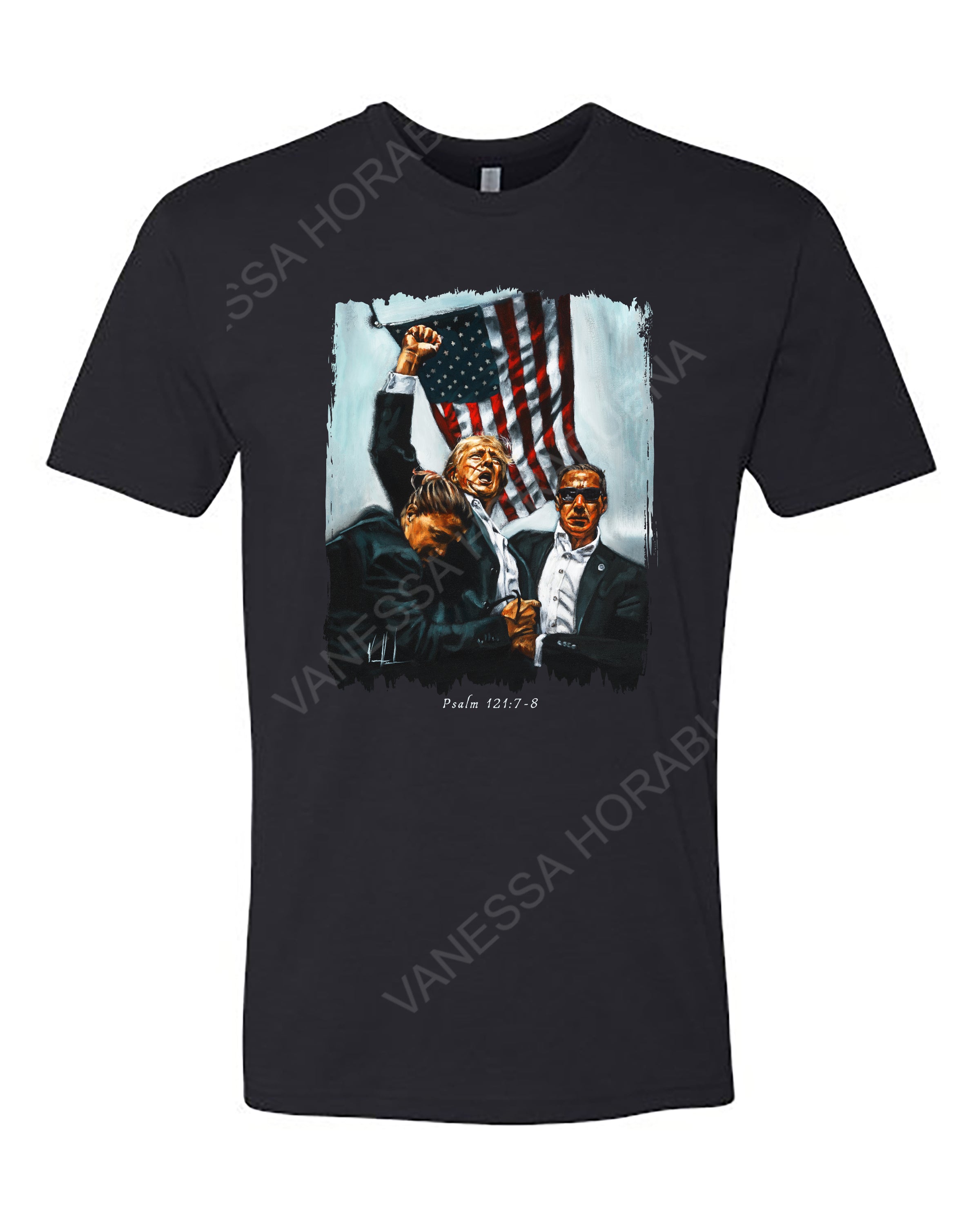 Never Surrender - Unisex T-Shirt Vanessa Horabuena Short Sleeve Black Small