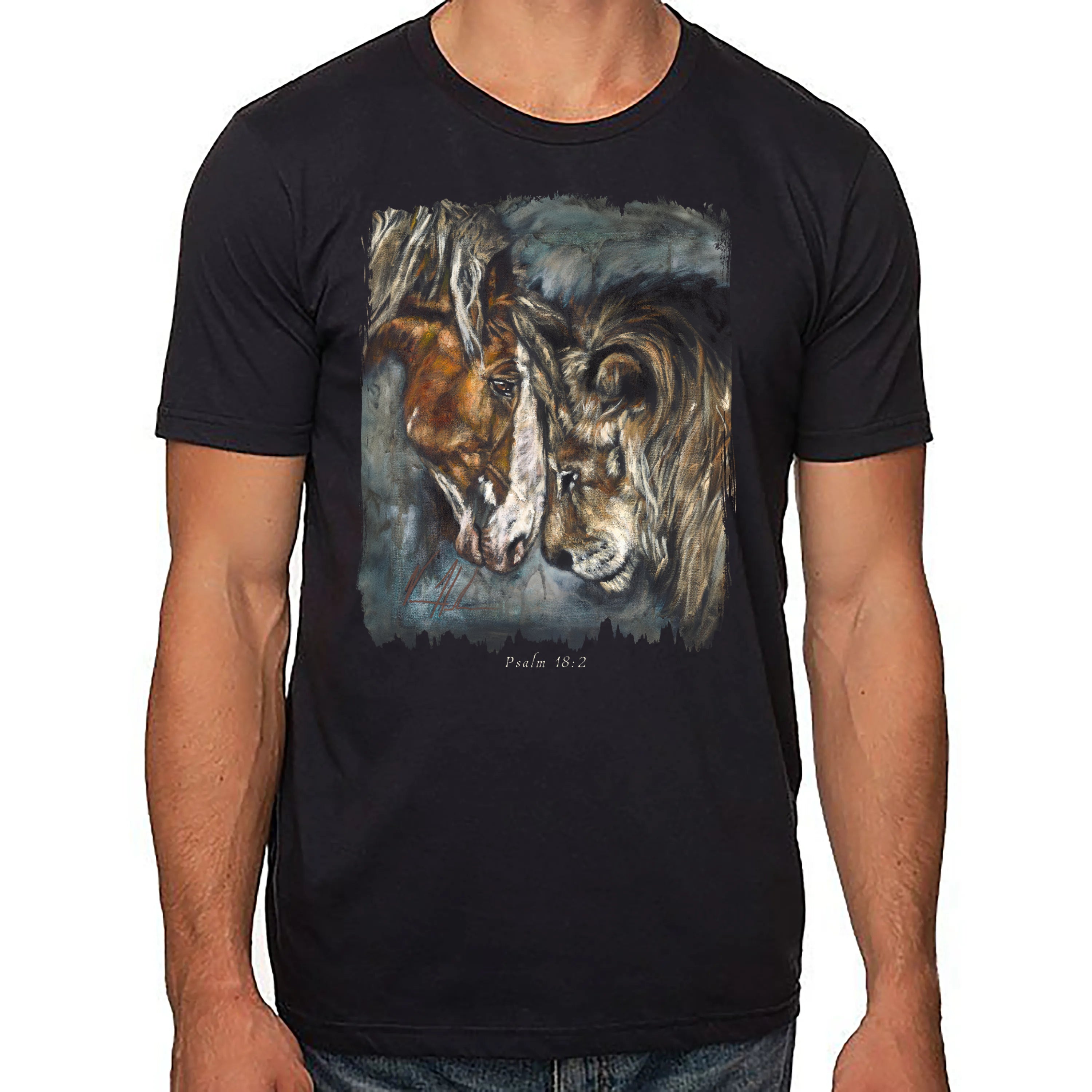 Courage & Strength - Unisex T (Organic Cotton) Organic Cotton Vanessa Horabuena Short Sleeve Night (Black) XS