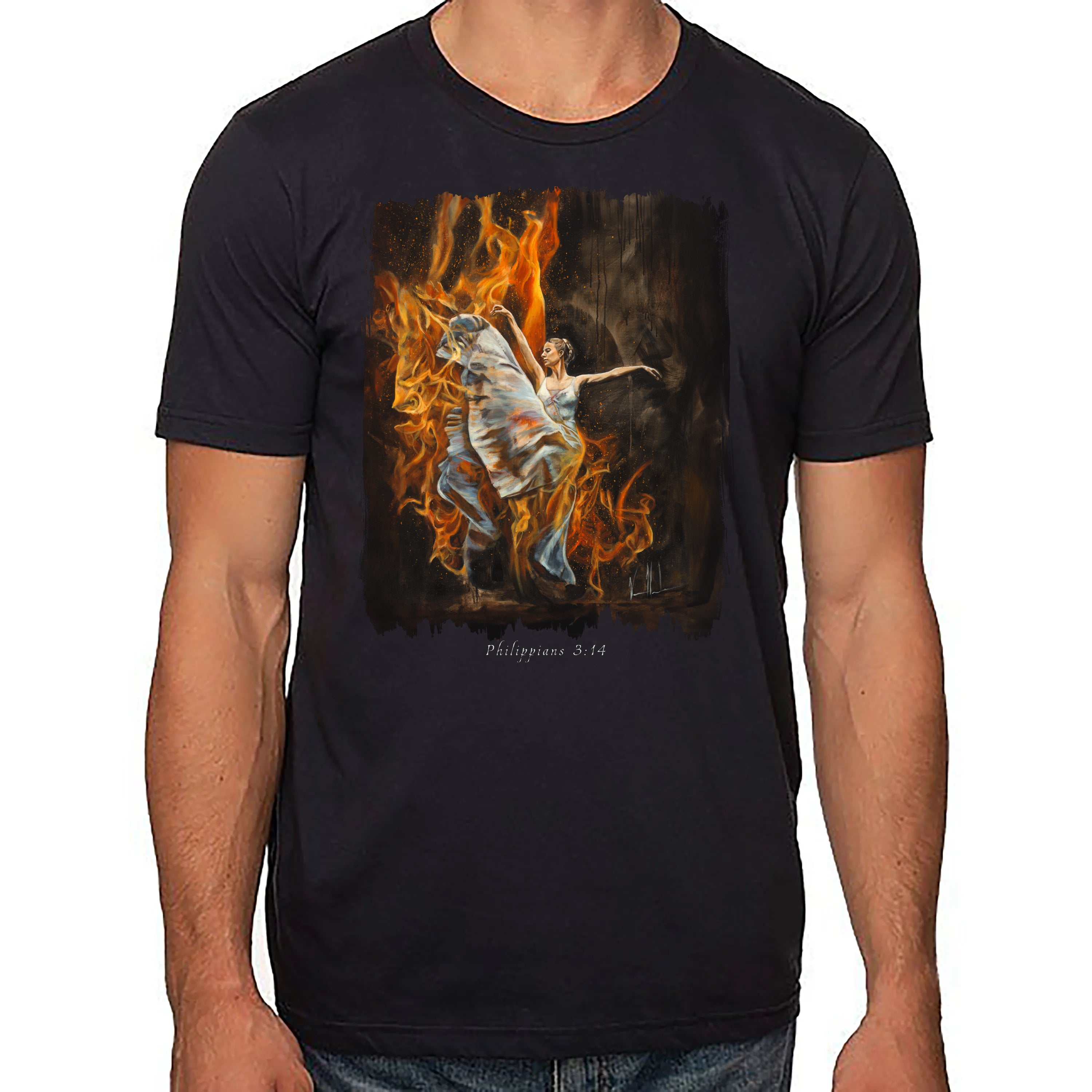 A Burning Flame Within - Unisex T (Organic Cotton) Organic Cotton Vanessa Horabuena Short Sleeve Night (Black) XS