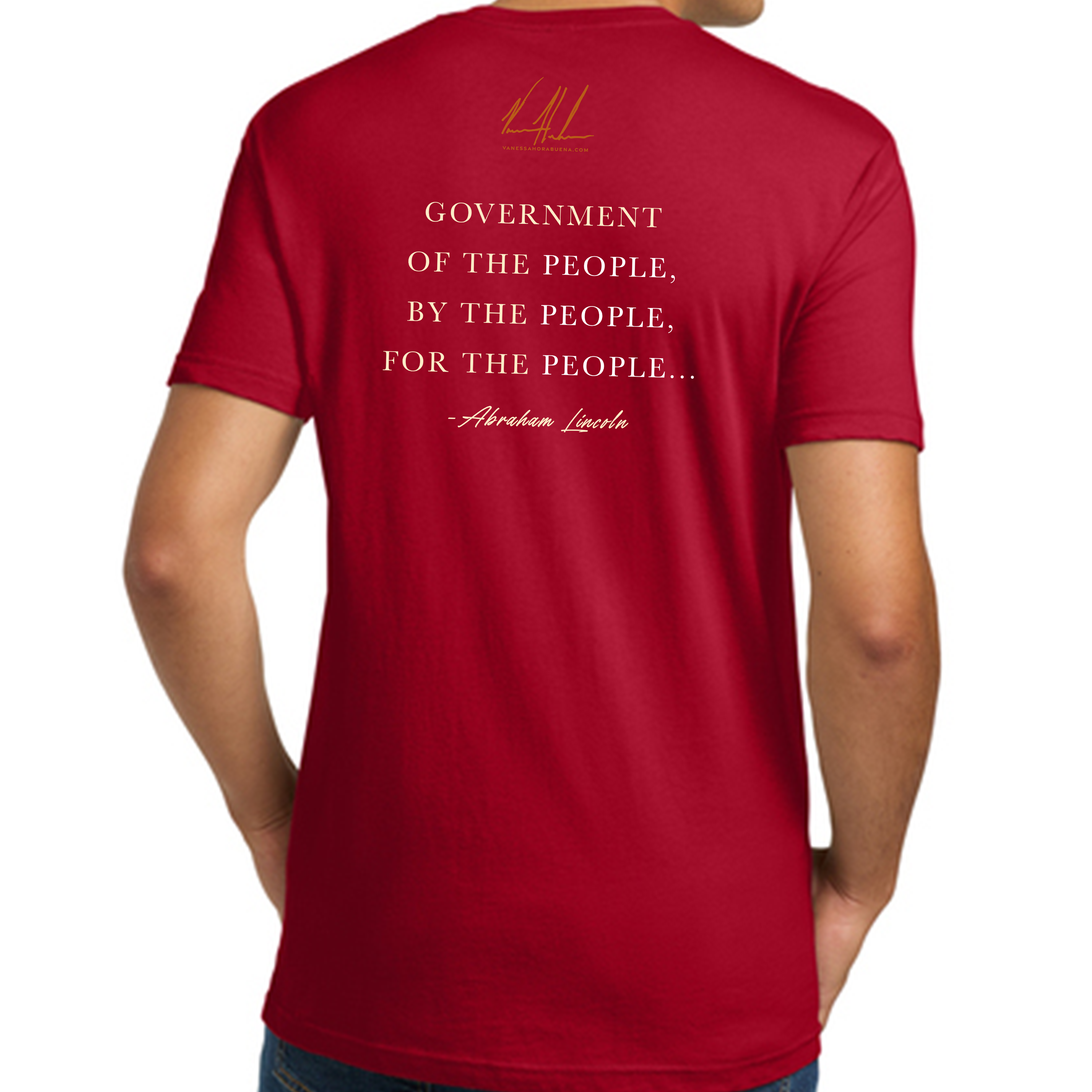 Unisex T (Organic Cotton) - Abraham Lincoln - 4th of July Organic Cotton Vanessa Horabuena