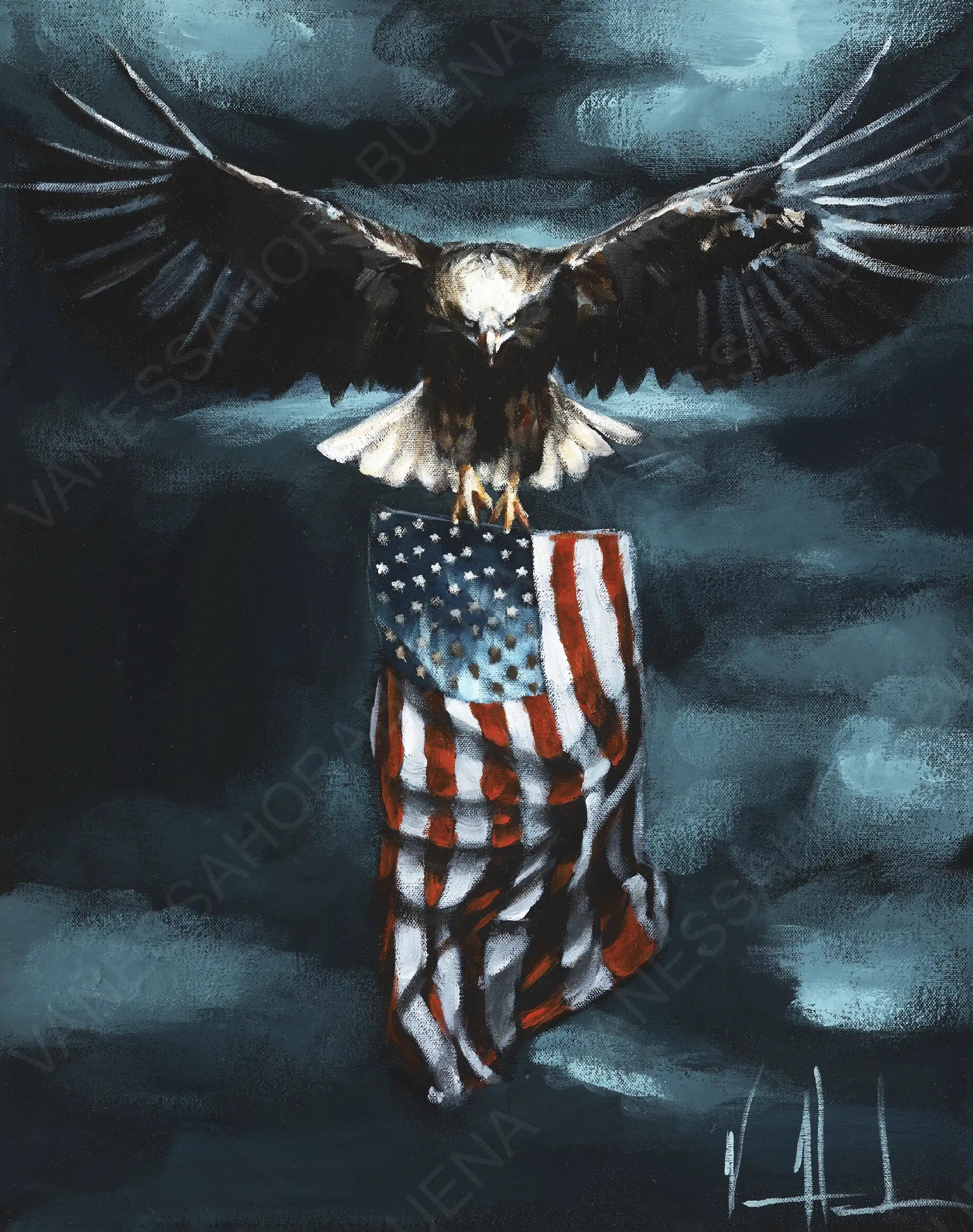 Revive Our Nation Patriotic Art Print Vanessa Horabuena
