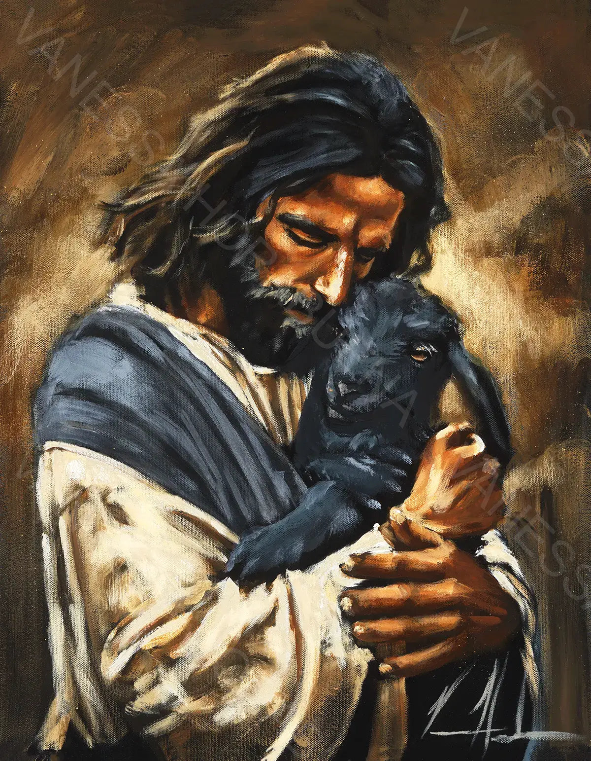 Saved By Grace Jesus Art Print Vanessa Horabuena