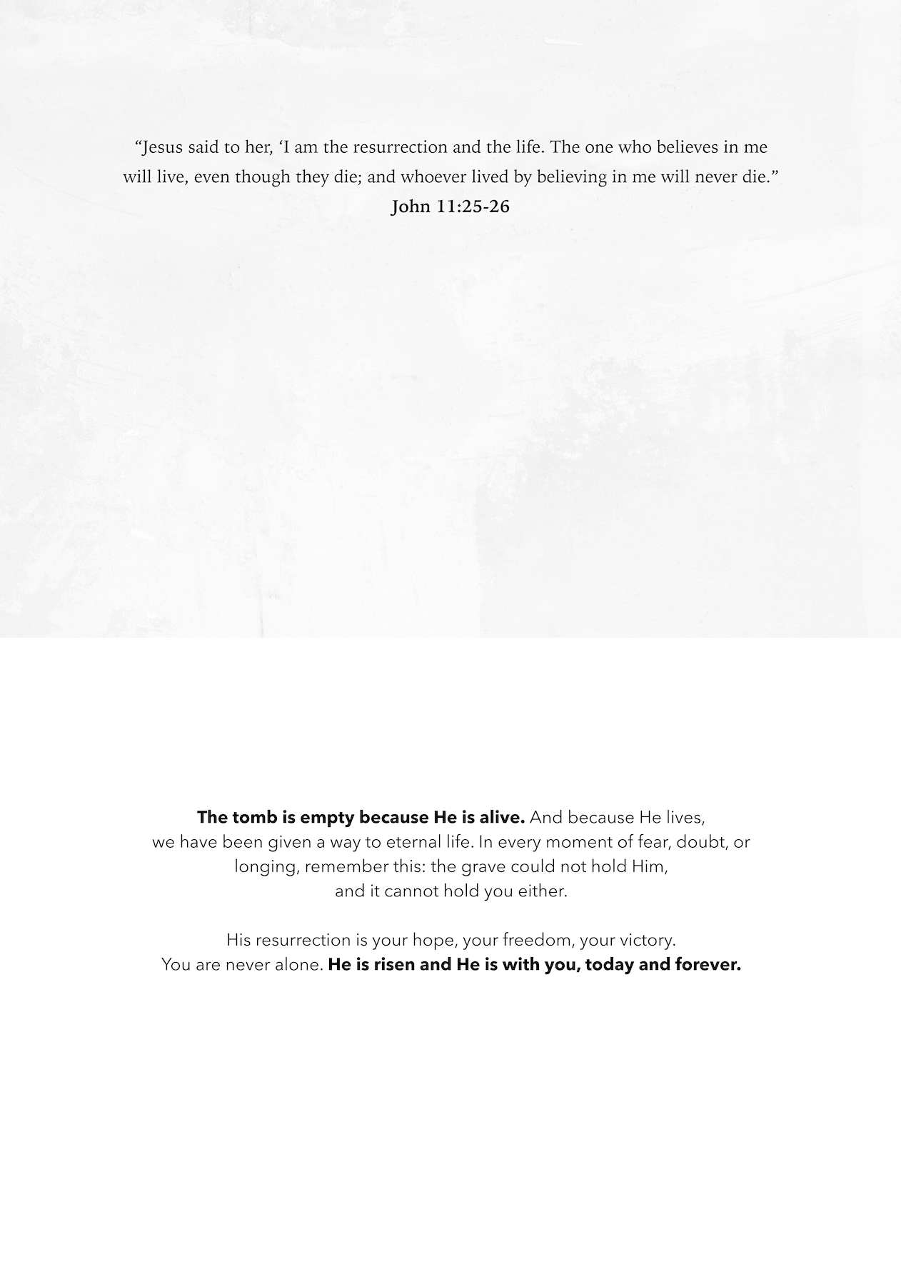'The Empty Tomb' Easter Greeting Card Vanessa Horabuena