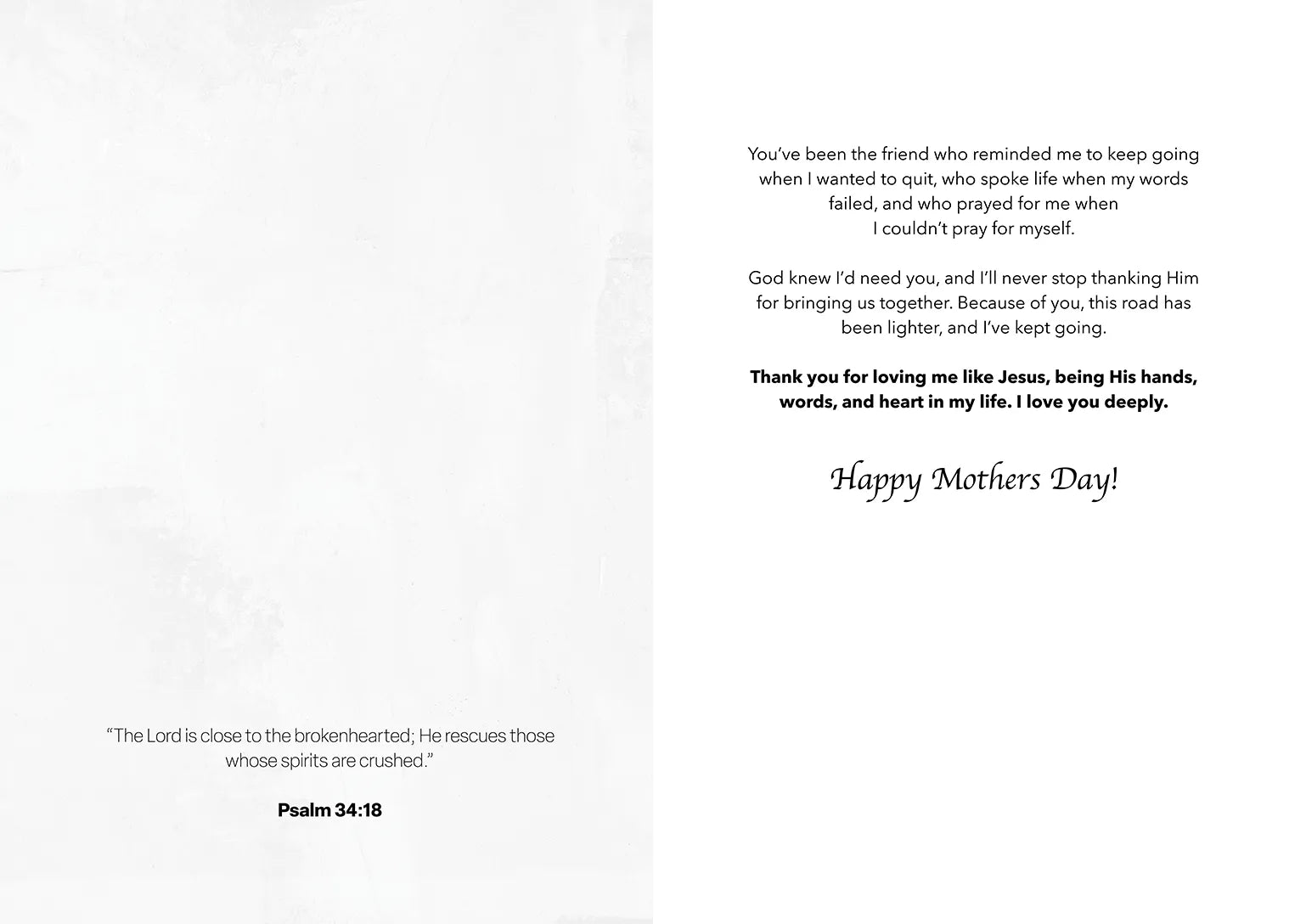 'Sustained By Your Love' Mother's Day Greeting Card Vanessa Horabuena