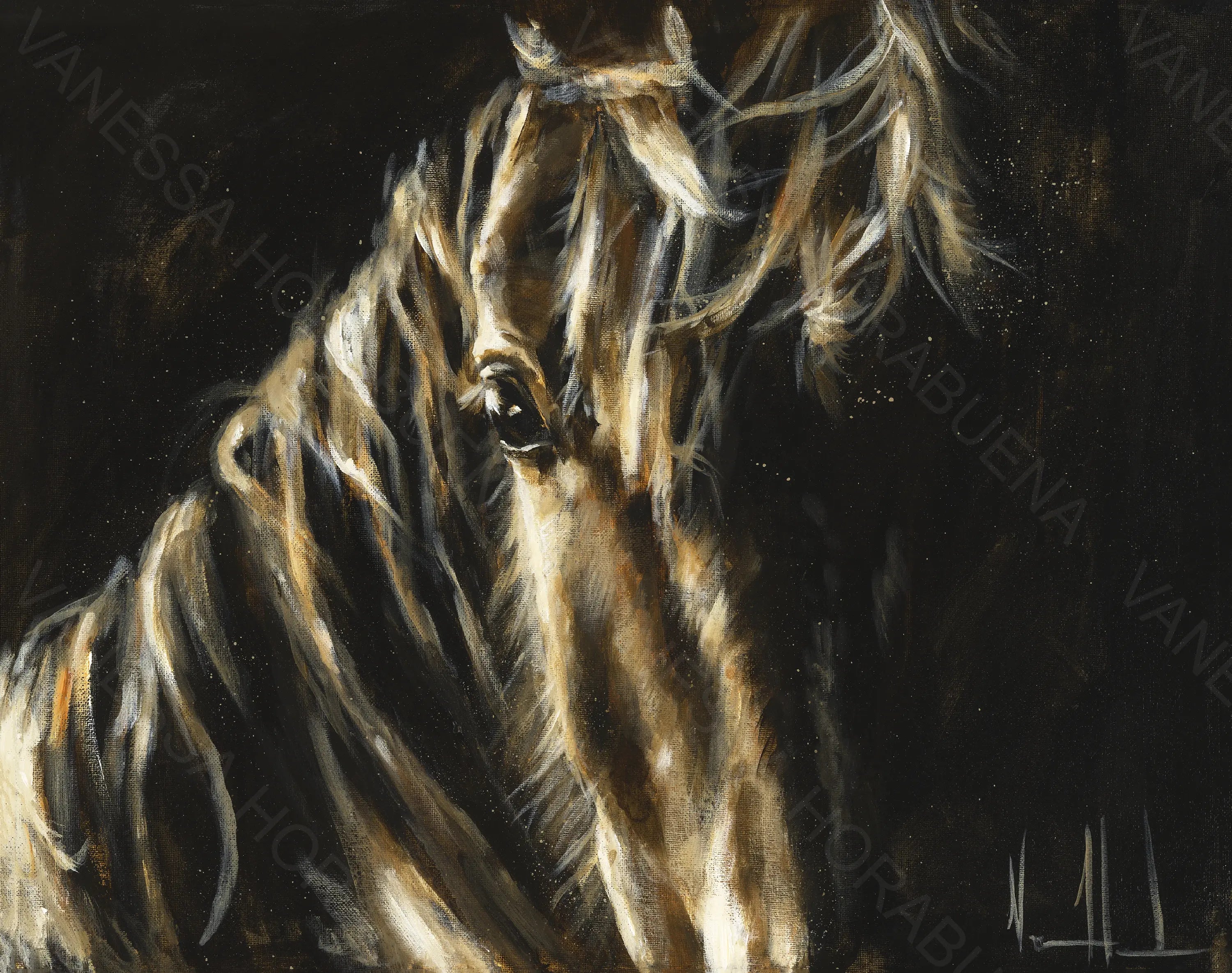 Sweet Presence Horse Art Print Vanessa Horabuena