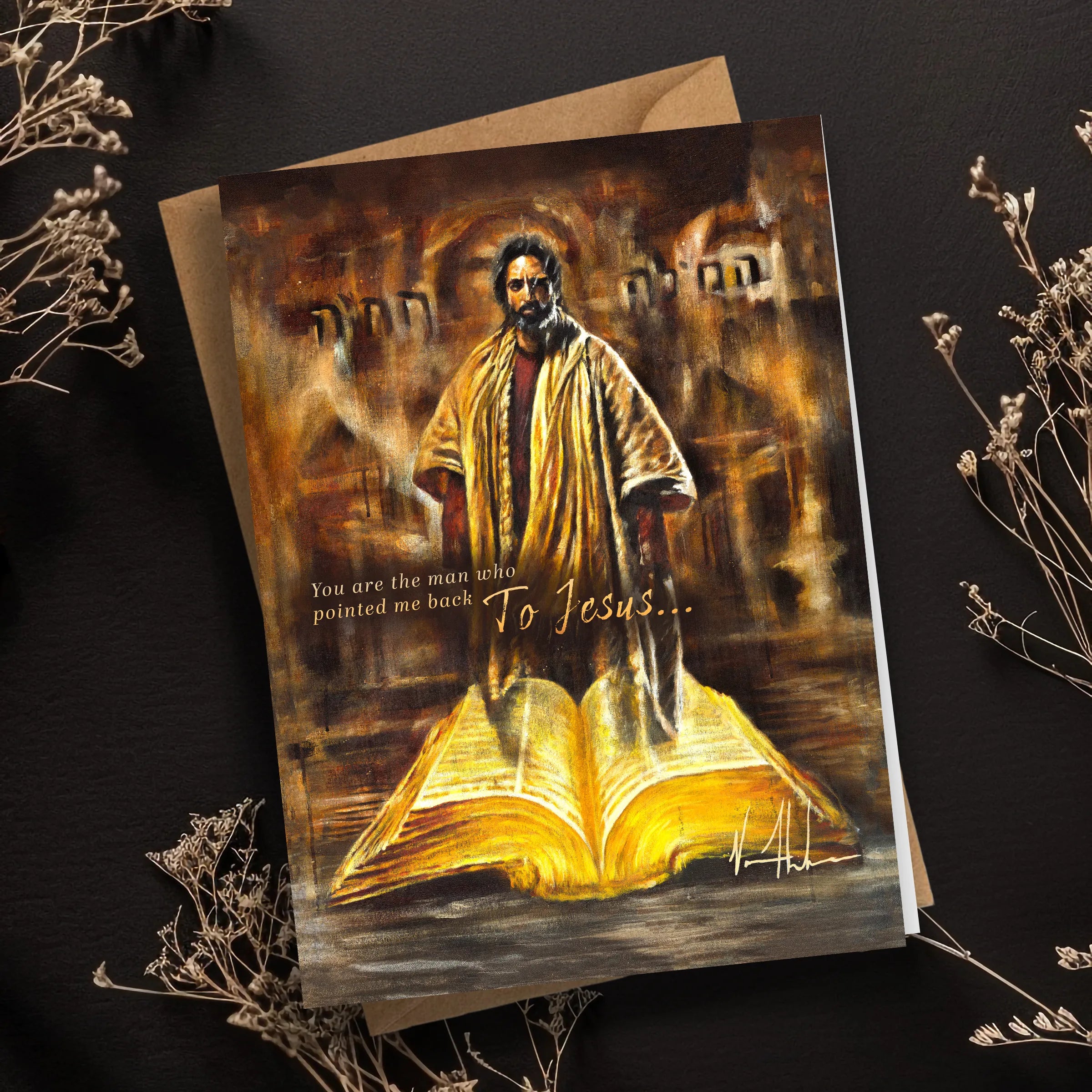 'The Living Word' Father's Day Greeting Card Vanessa Horabuena