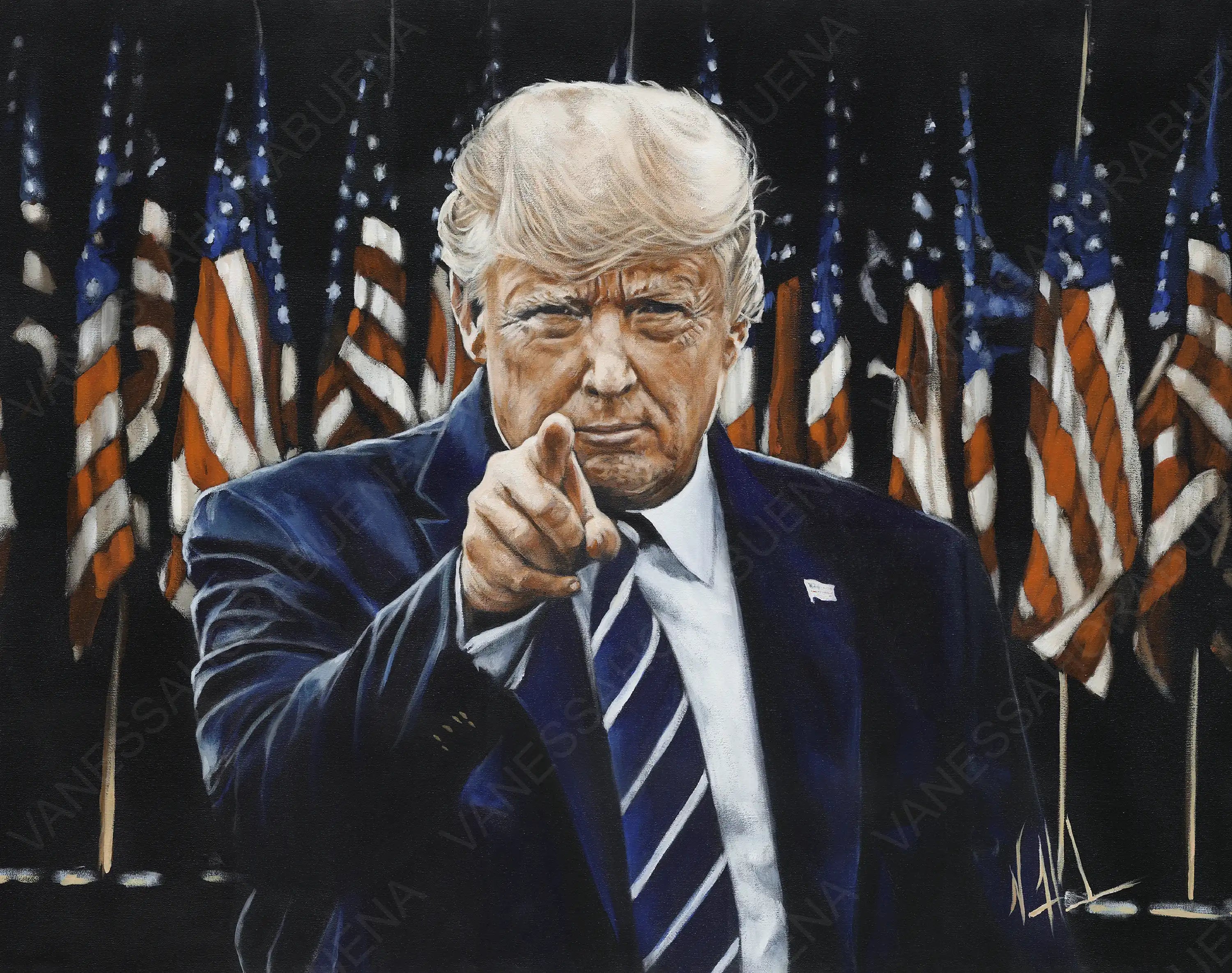 The Call to Greatness (Hand Embellished Canvas Print) Vanessa Horabuena