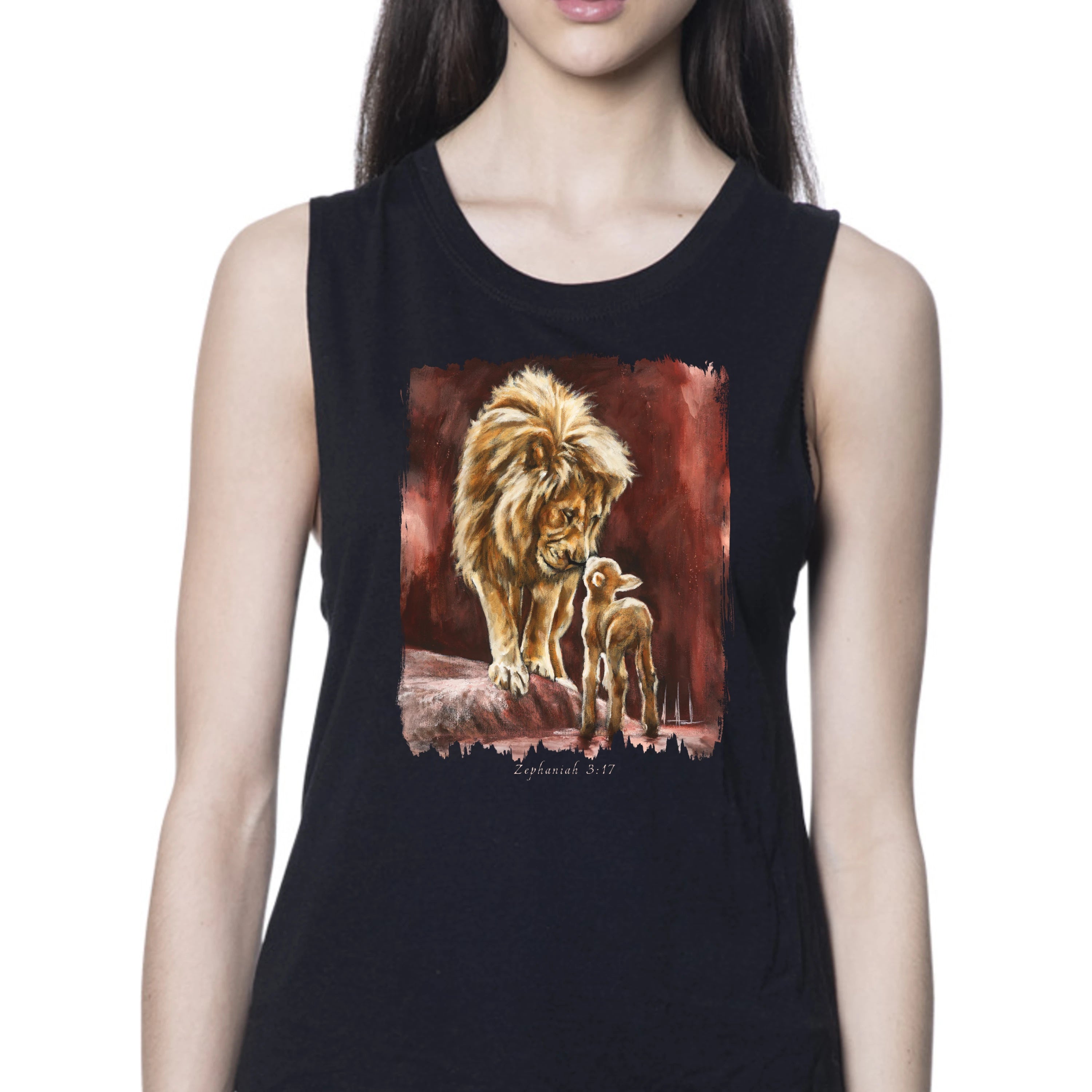 The Heart of God - Women's Tank Top (Organic Bamboo) Vanessa Horabuena Short Sleeve Eclipse (Black) XS