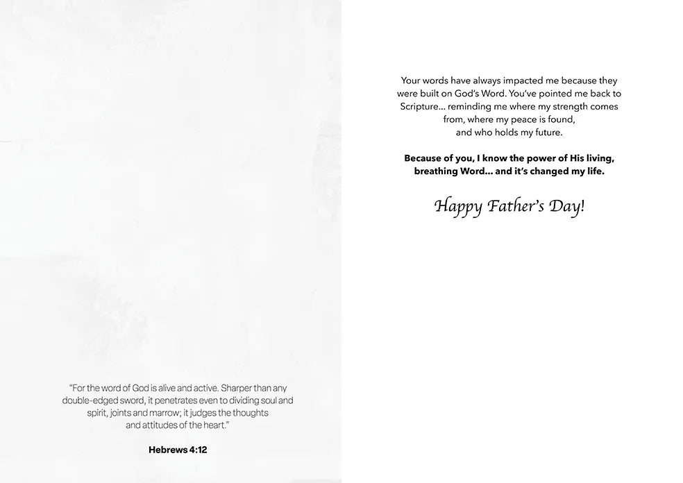 'The Living Word' Father's Day Greeting Card Vanessa Horabuena
