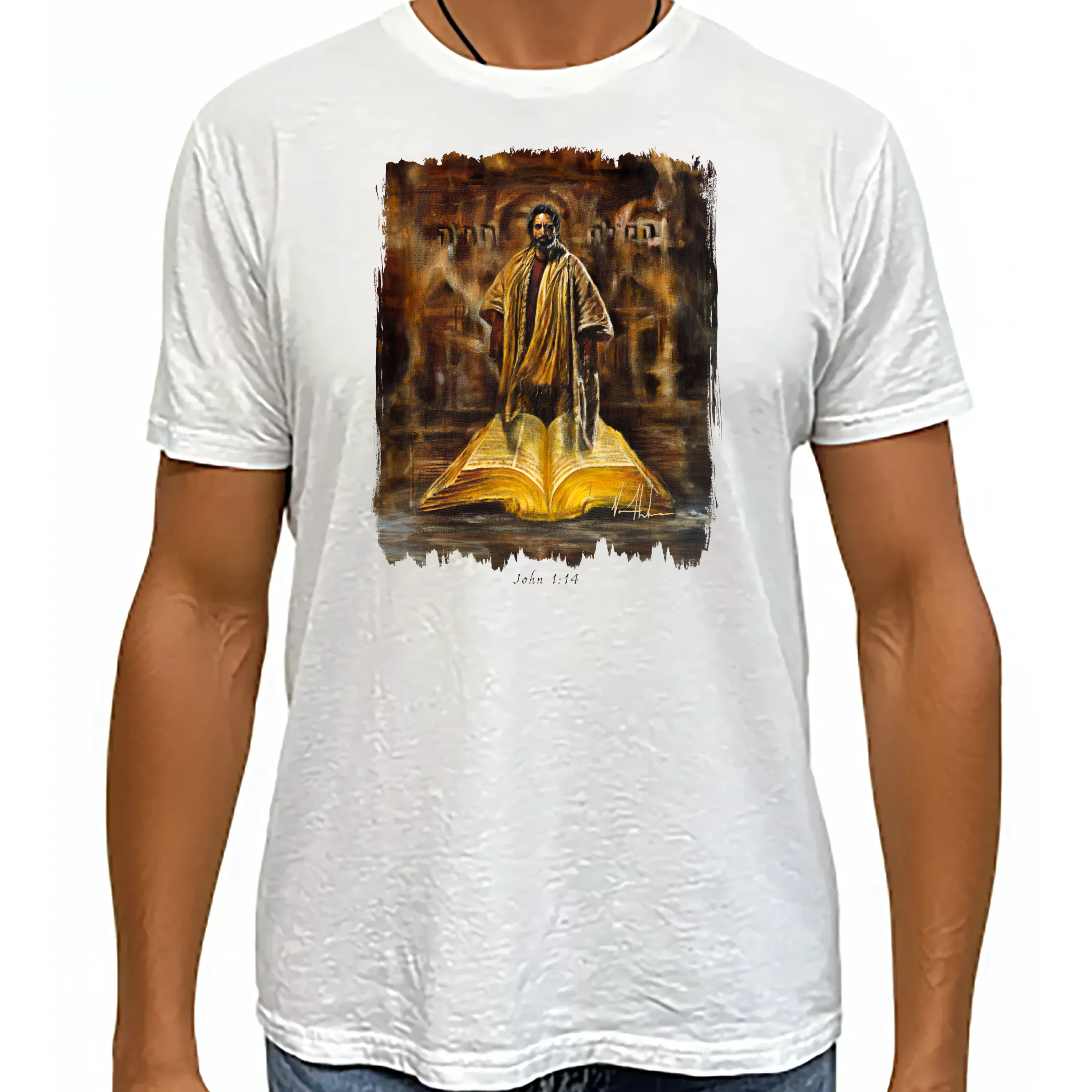 The Living Word - Unisex T (Organic Bamboo) Vanessa Horabuena Short Sleeve Frost (White) XS