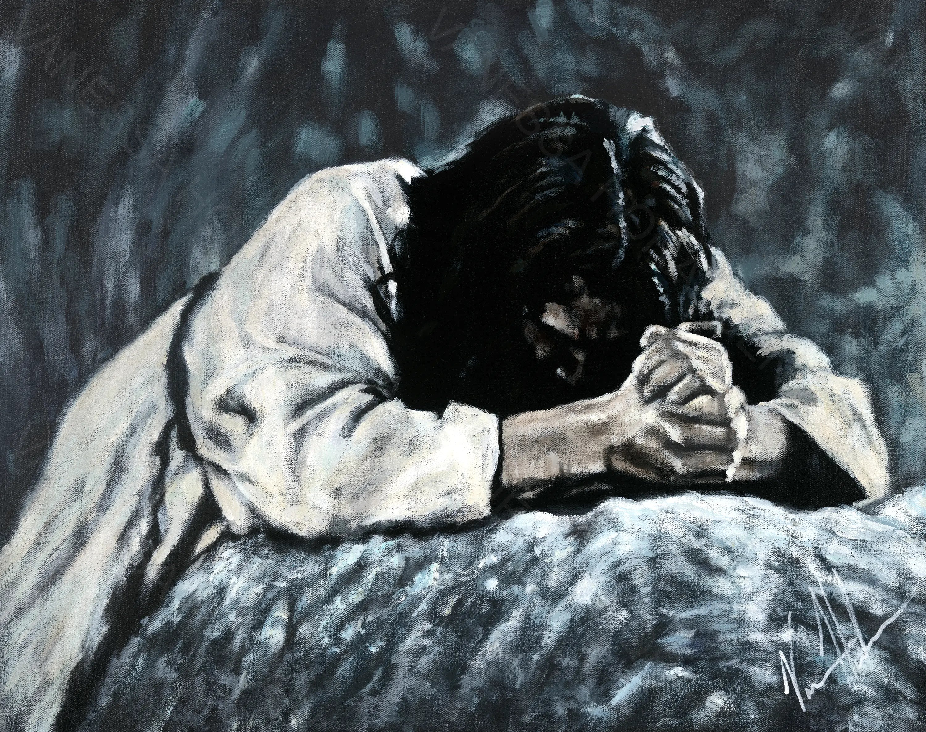 Thy Will Be Done Jesus Art Print Vanessa Horabuena