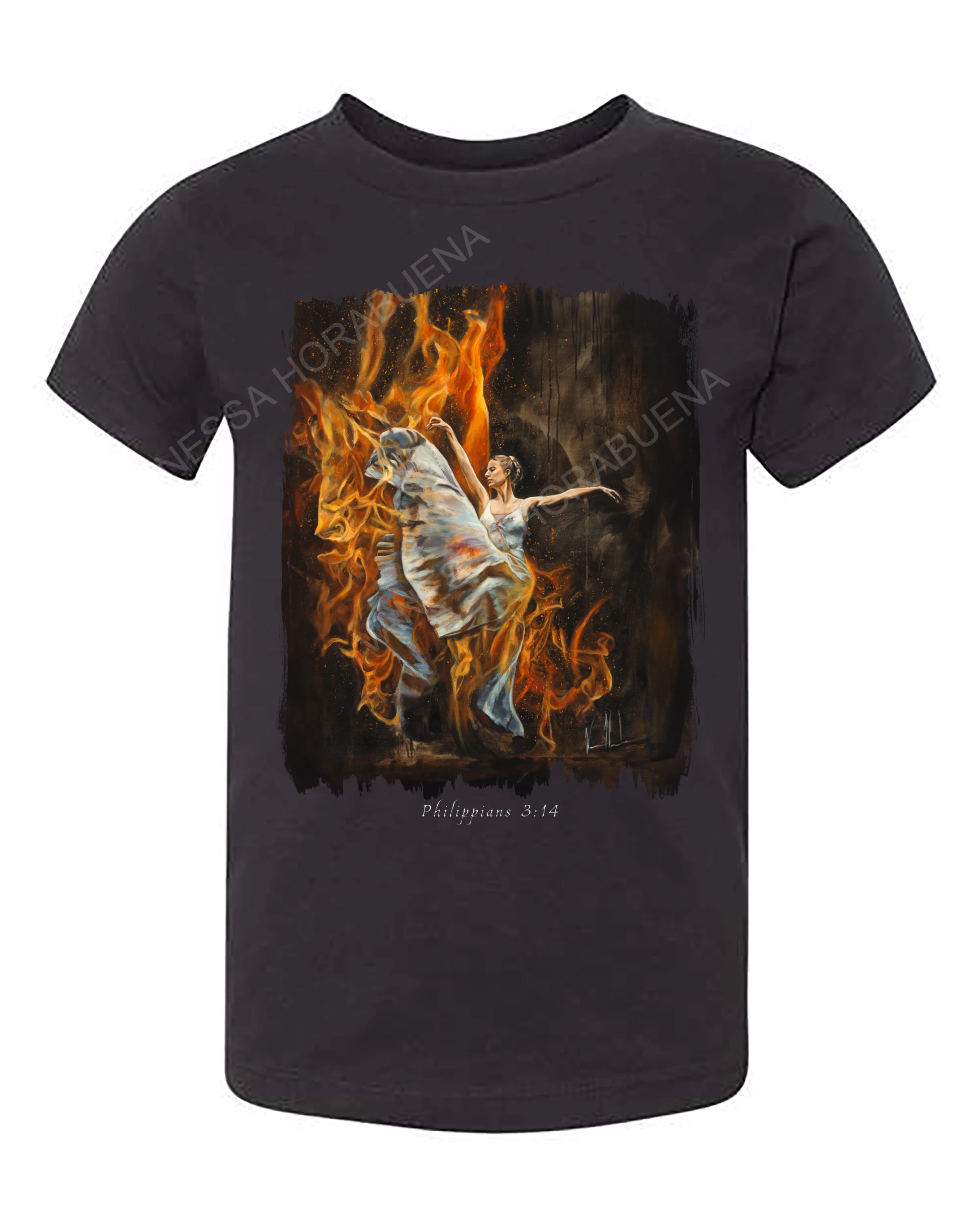 A Burning Flame Within - Kids T (Organic Cotton) Vanessa Horabuena Kids Black 2T