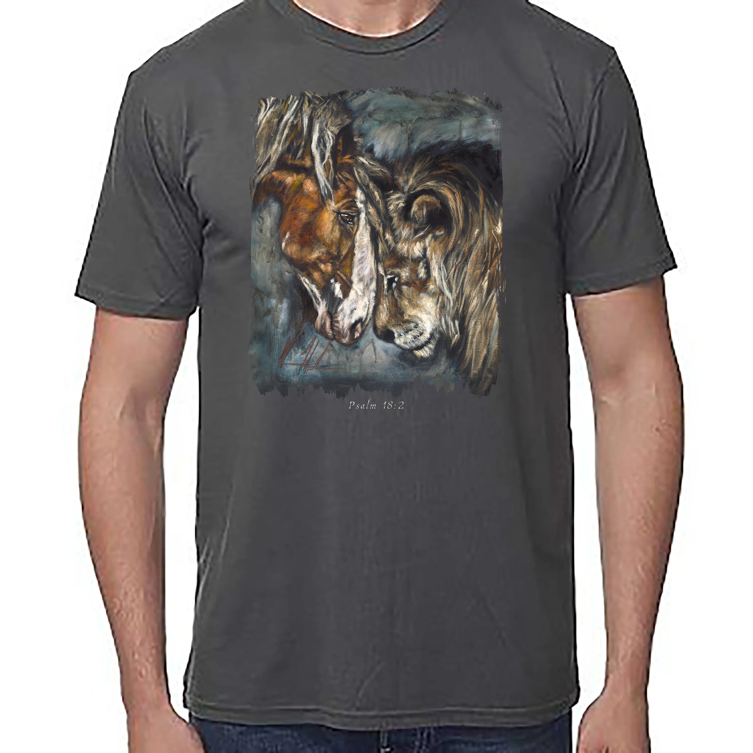 Courage & Strength - Unisex T (Premium Organic Fabric) Vanessa Horabuena Bamboo Pewter Small