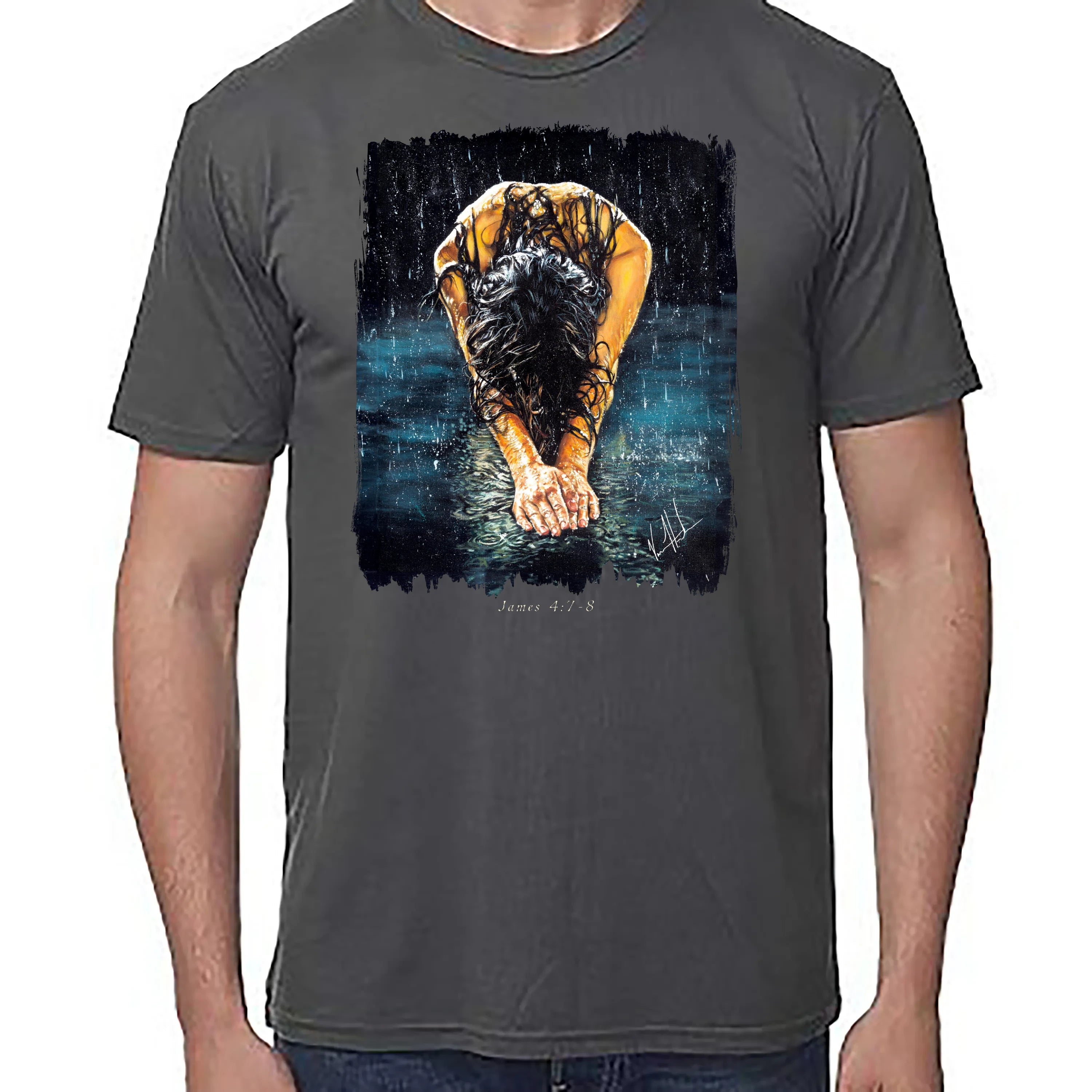 The Art of Surrender - Unisex T (Premium Organic Fabric) Vanessa Horabuena Bamboo Pewter Small