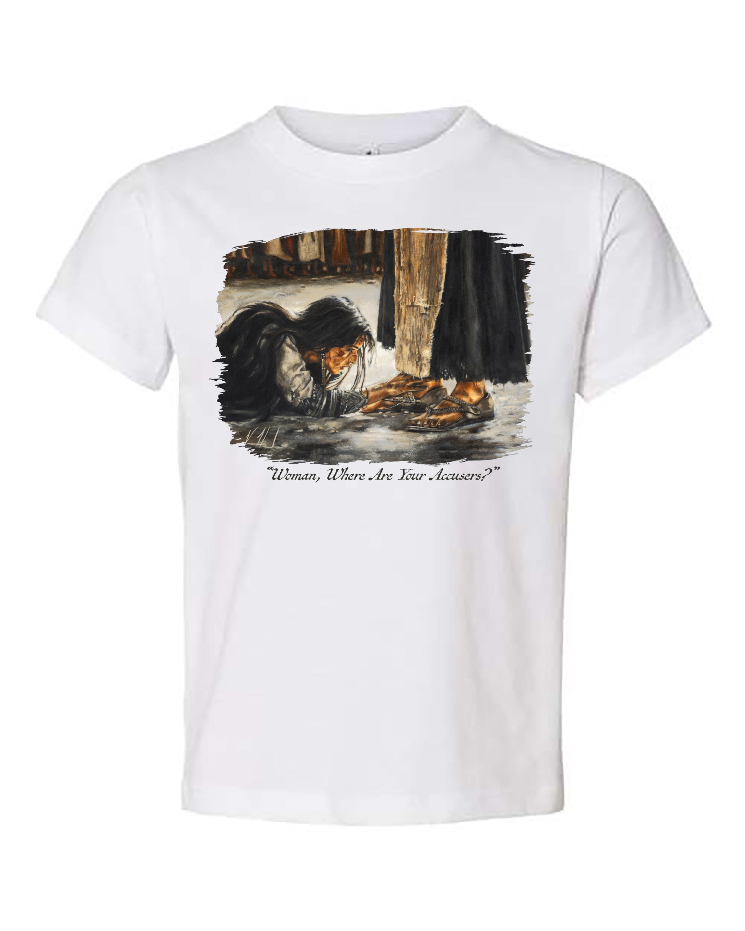 "Woman, Where Are Your Accusers?" - Kids T (Organic Cotton) Vanessa Horabuena Kids White 2T