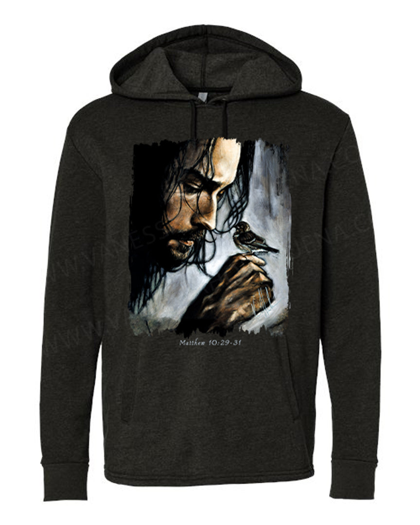 Watcher of the Sparrow - Unisex Hoodie Vanessa Horabuena Black Small