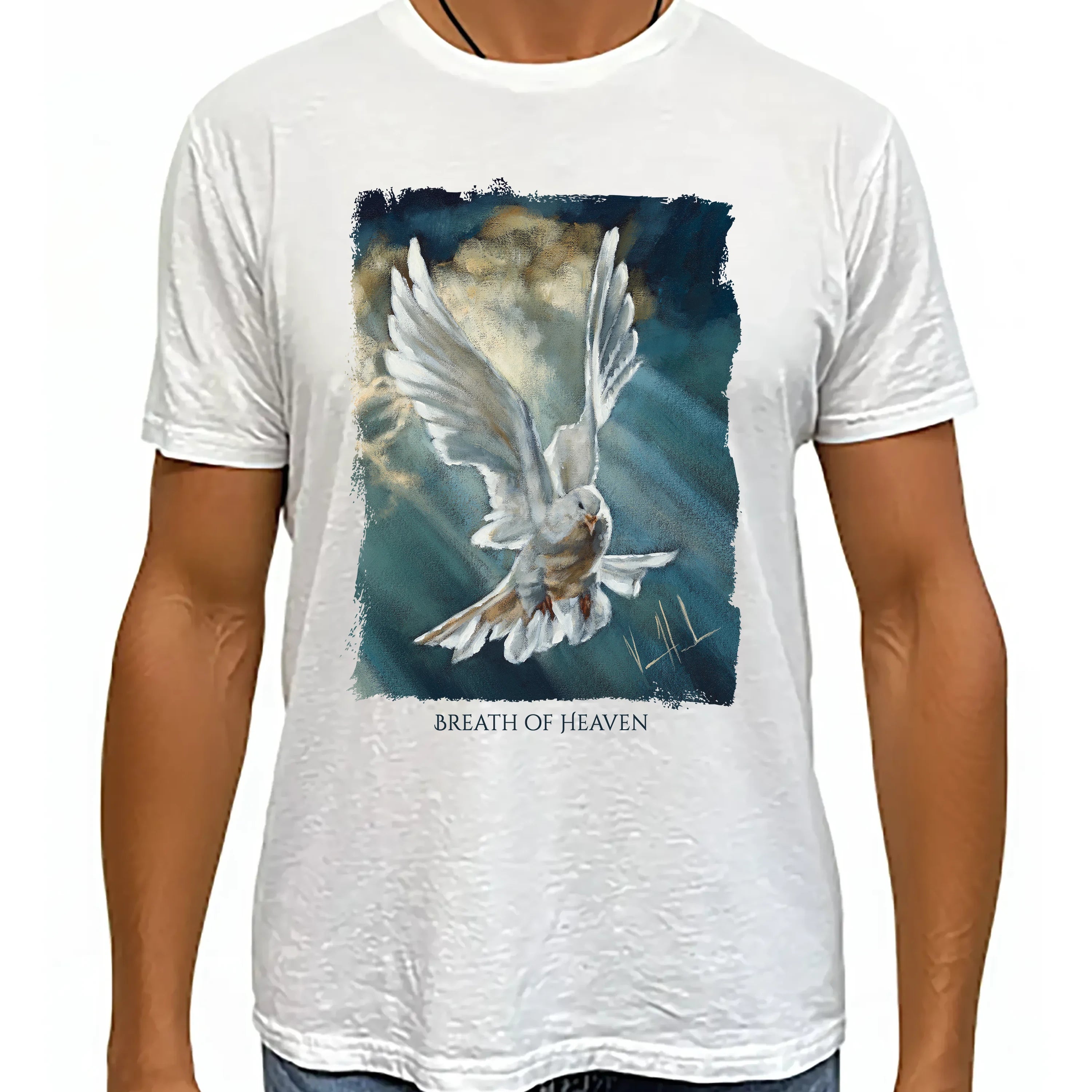 Unisex T (Organic Bamboo) - Breath of Heaven Organic Bamboo Vanessa Horabuena White XS