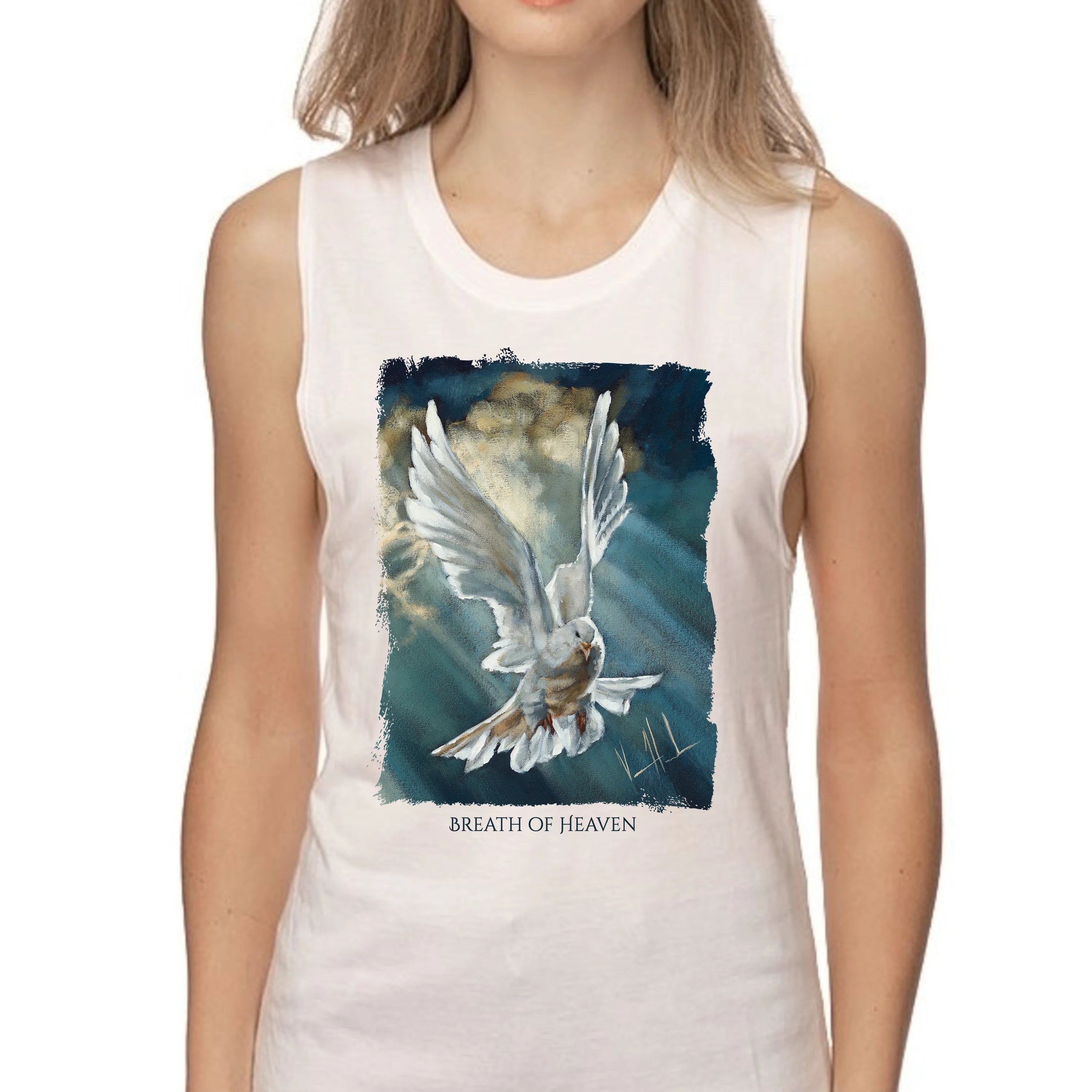 Breath of Heaven - Women's Tank Top (Organic Bamboo) Organic Bamboo Vanessa Horabuena White XS