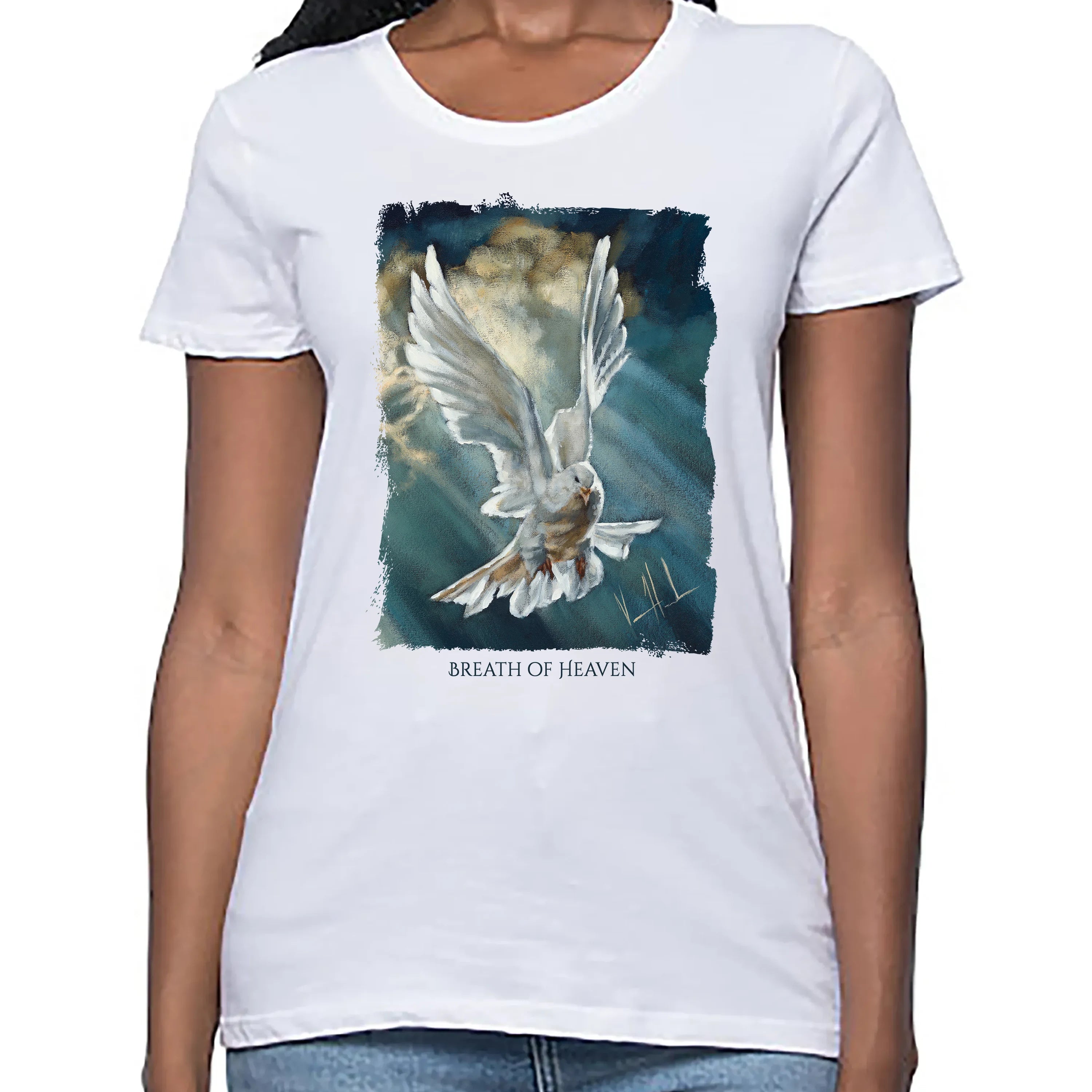 Women's T (Organic Bamboo) - Breath of Heaven Organic Bamboo Vanessa Horabuena White XS