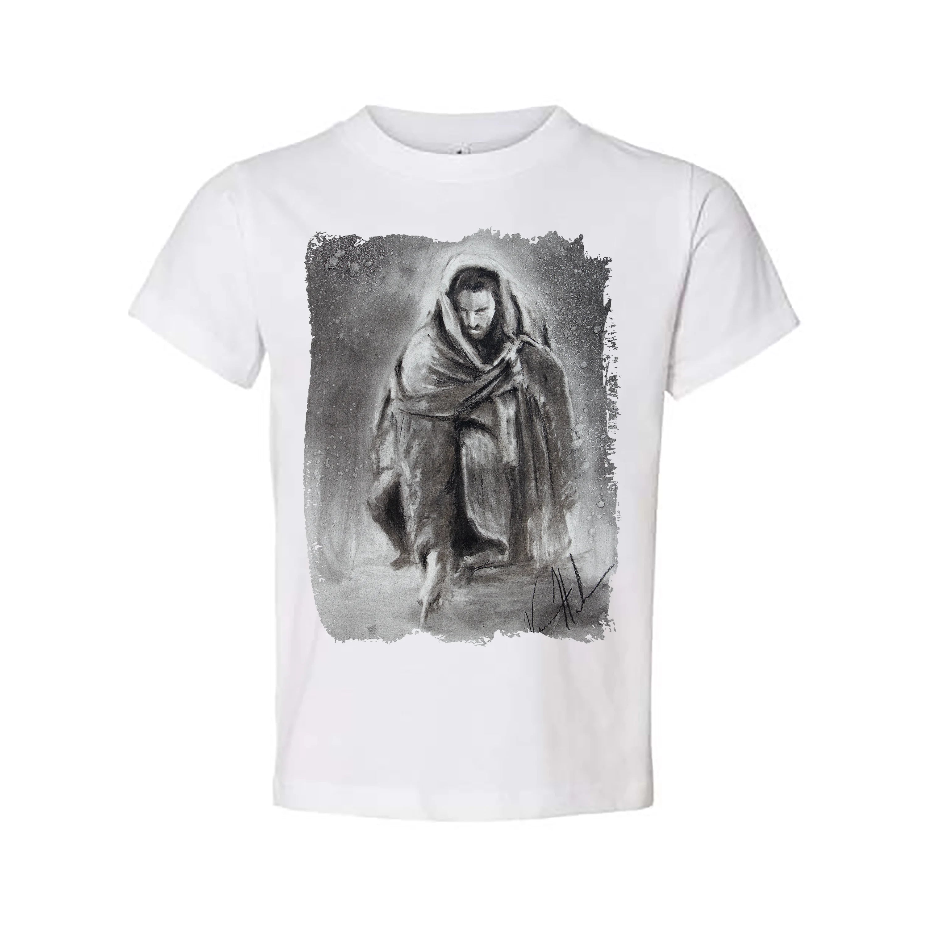 Kids T (Organic Cotton) - Writing in the Sand Organic Cotton Vanessa Horabuena Toddler White 2T