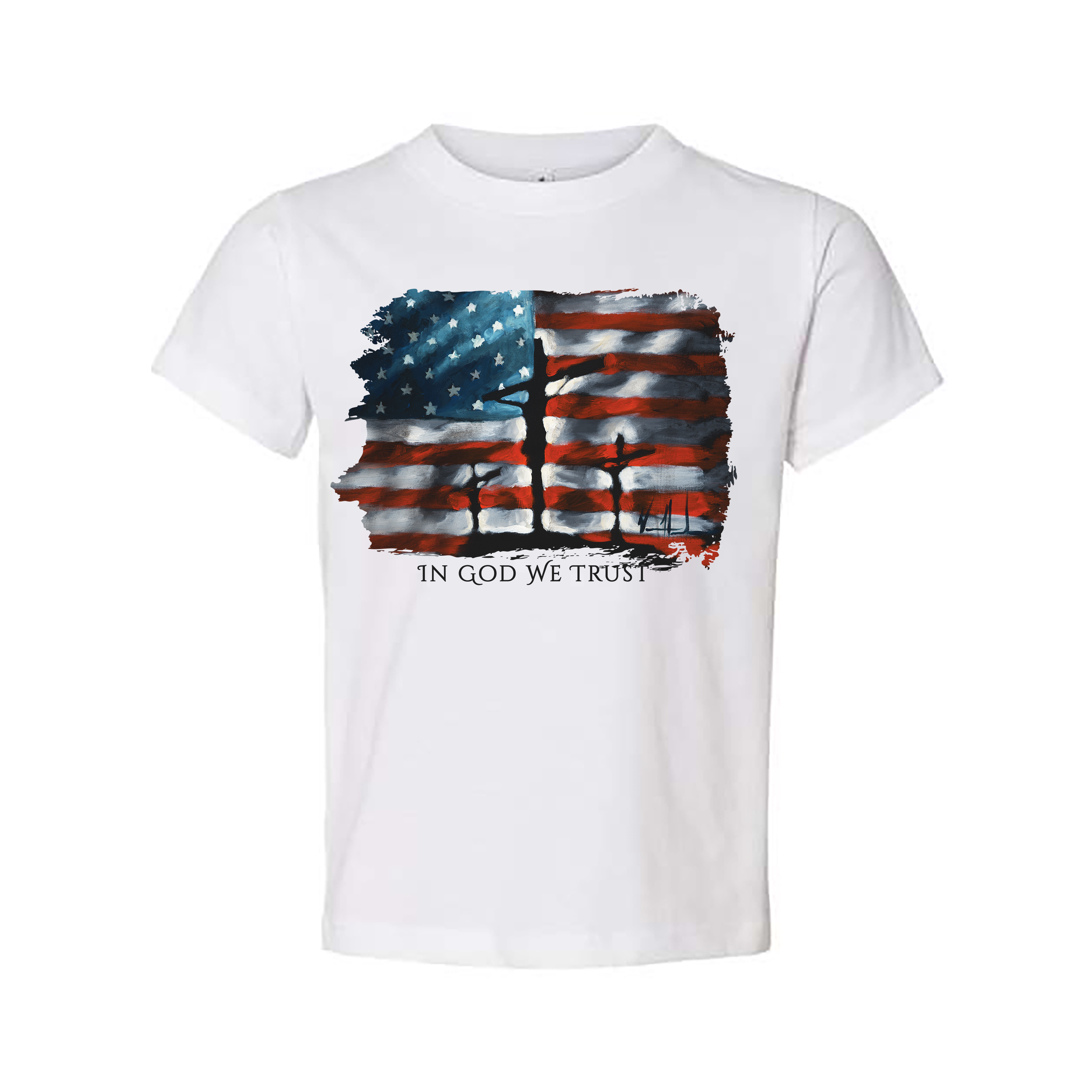 Kids T - In God We Trust -(Organic Cotton) (4th of July) Organic Cotton Vanessa Horabuena Kids White 2T