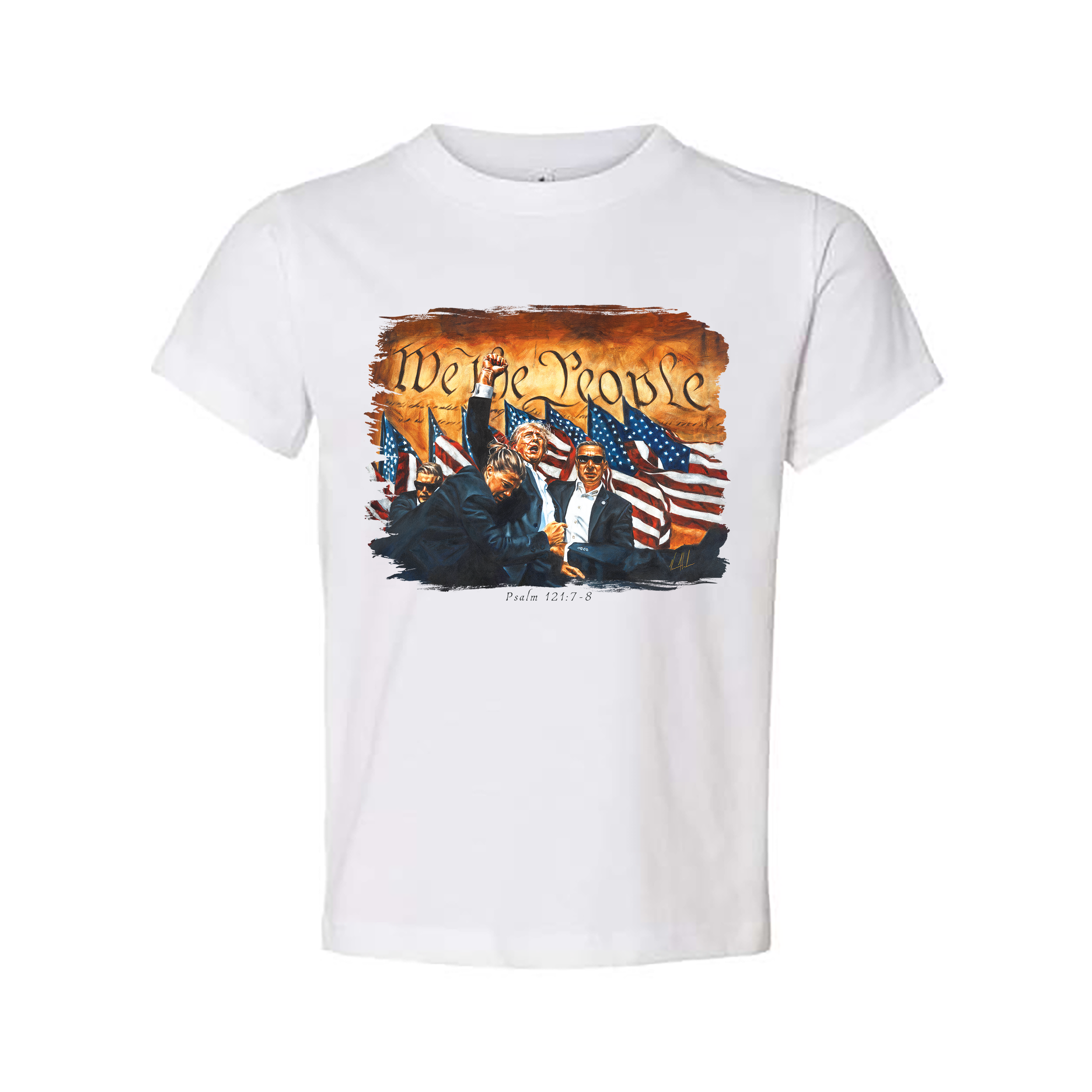 Kids T (Organic Cotton) - Fight For America Organic Cotton Vanessa Horabuena Toddler White 2T