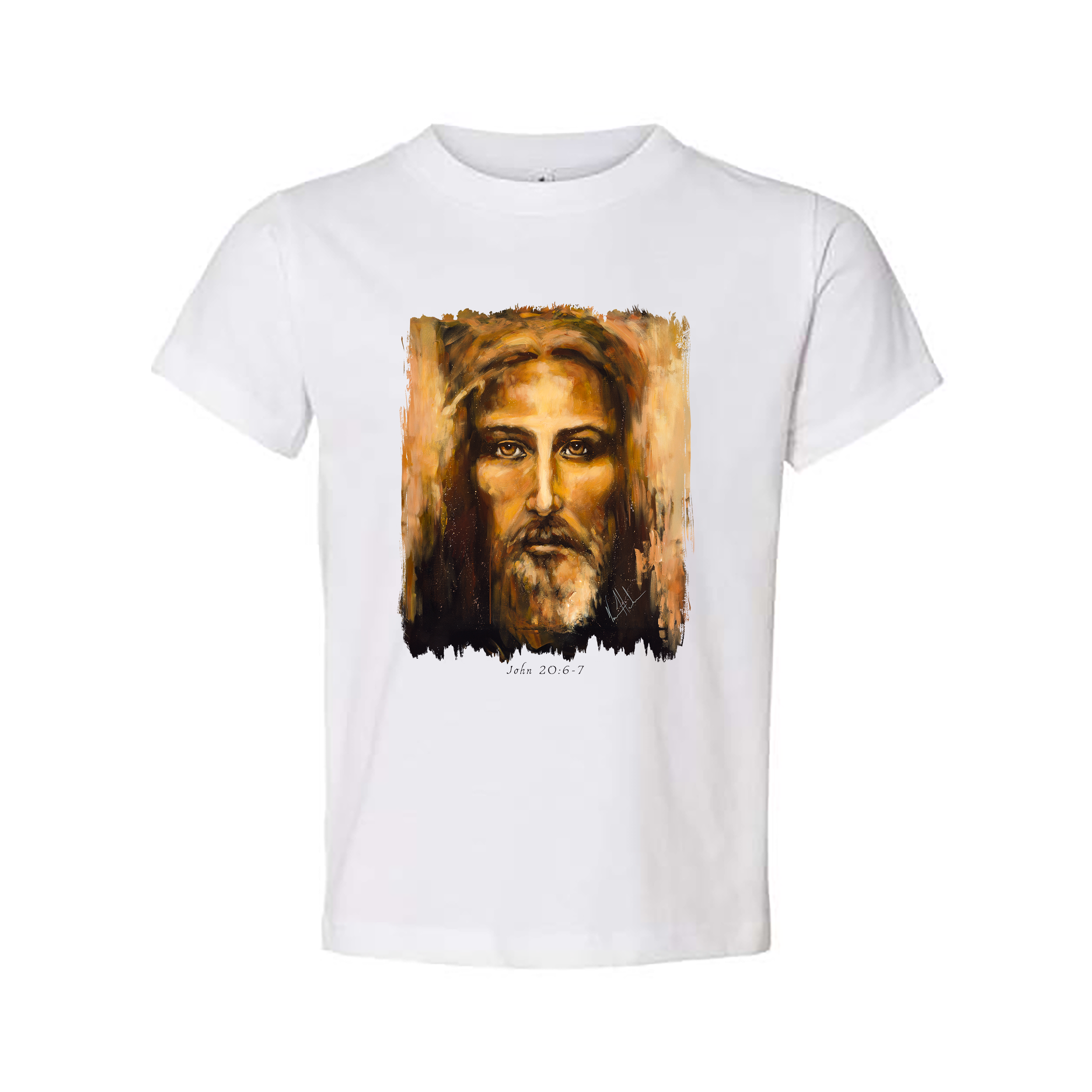 The Shroud of Turin - Resurrection Light - Kids T (Organic Cotton) Organic Cotton Vanessa Horabuena Toddler White 2T