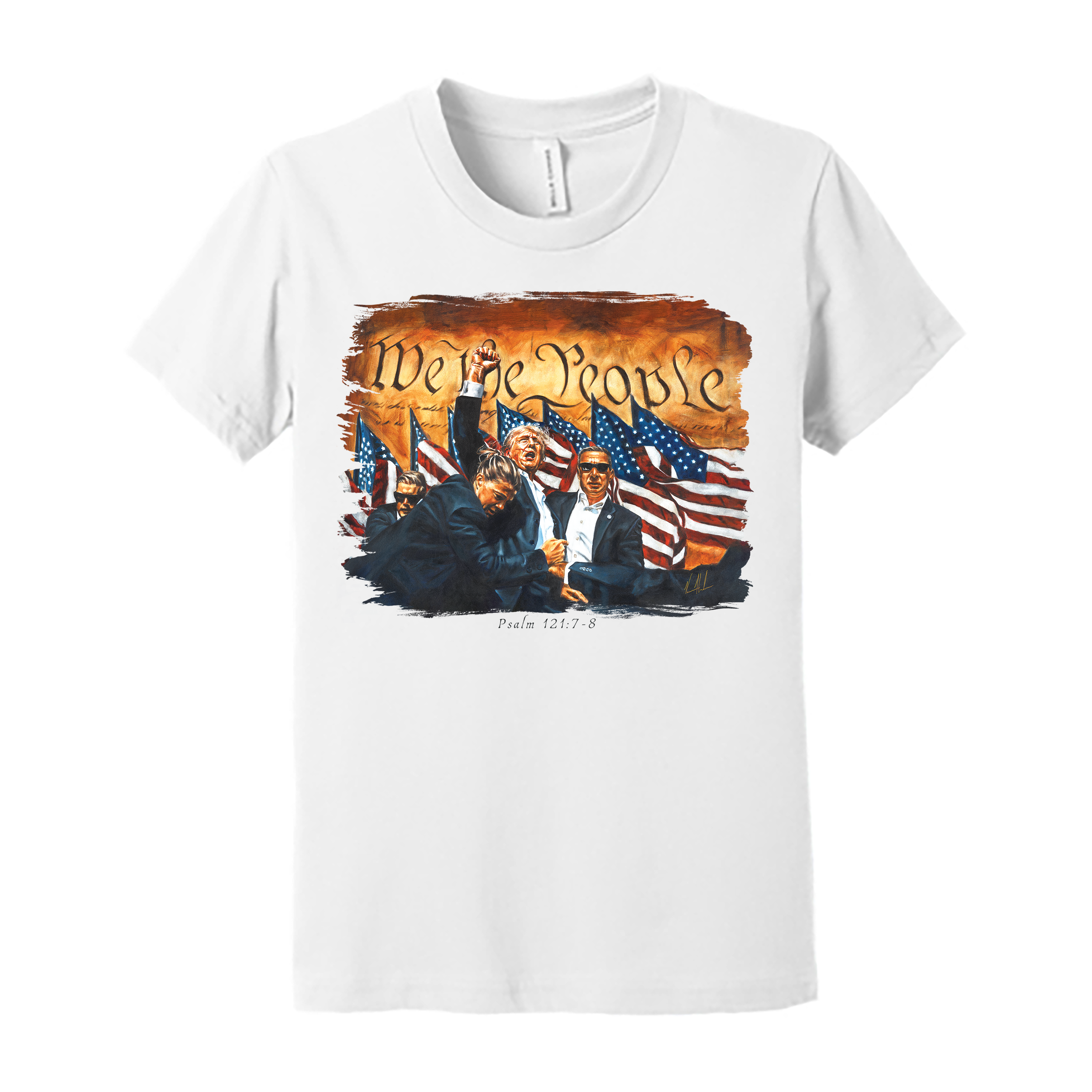 Kids T (Organic Cotton) - Fight For America Organic Cotton Vanessa Horabuena Youth White Small