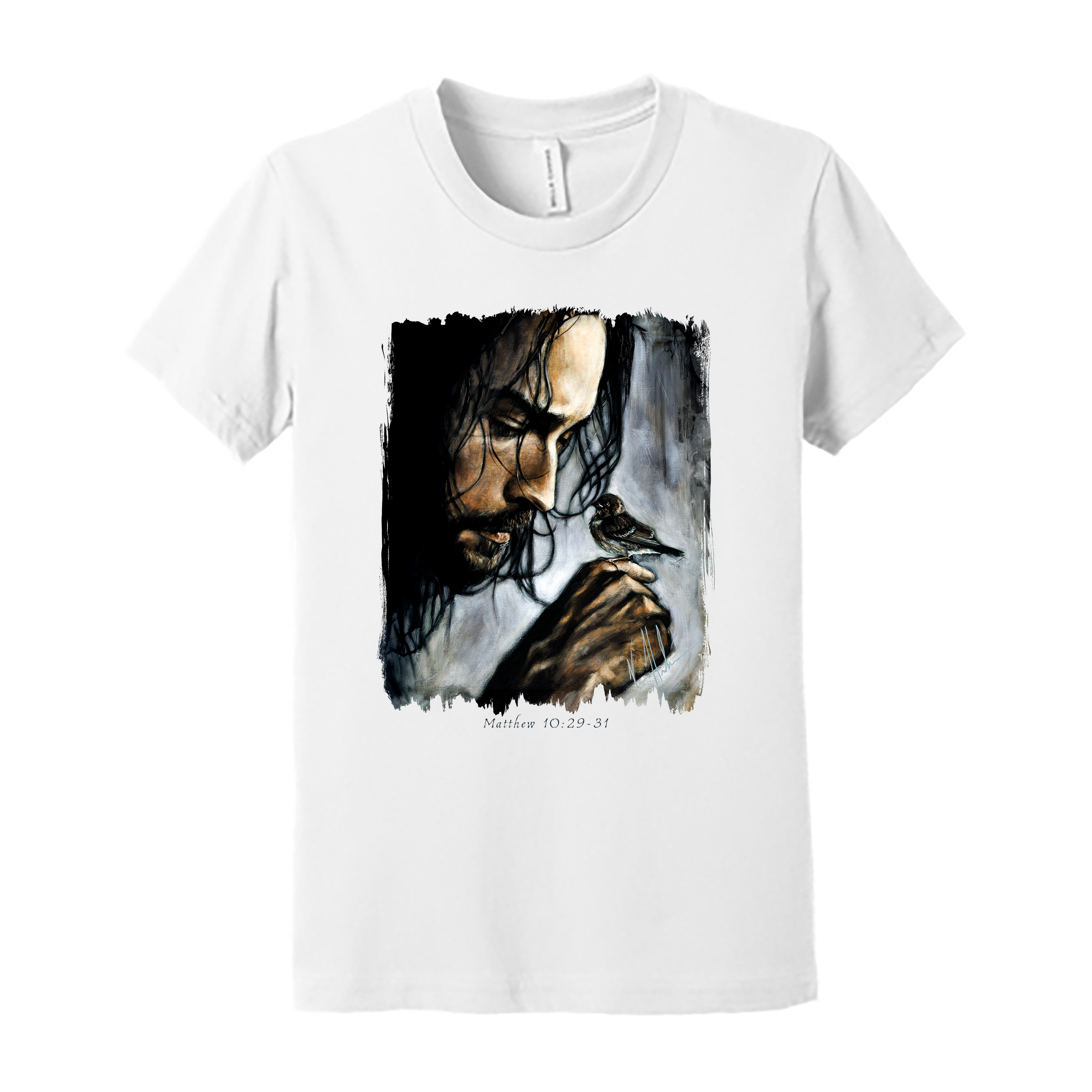 Kids T (Organic Cotton) - Watcher of the Sparrow Organic Cotton Vanessa Horabuena Youth White Small