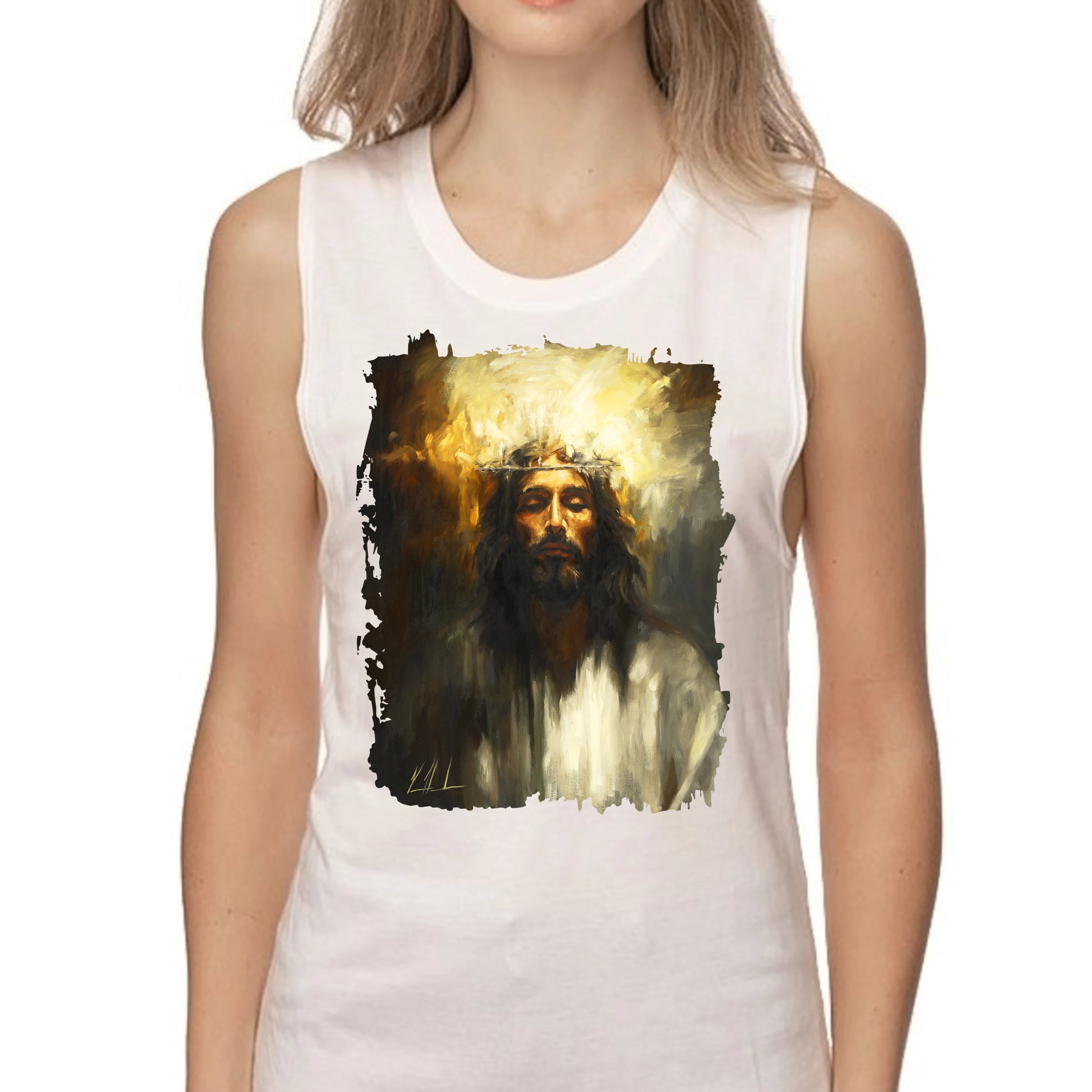 Holy One - Women's Tank Top (Organic Bamboo) Organic Bamboo Vanessa Horabuena