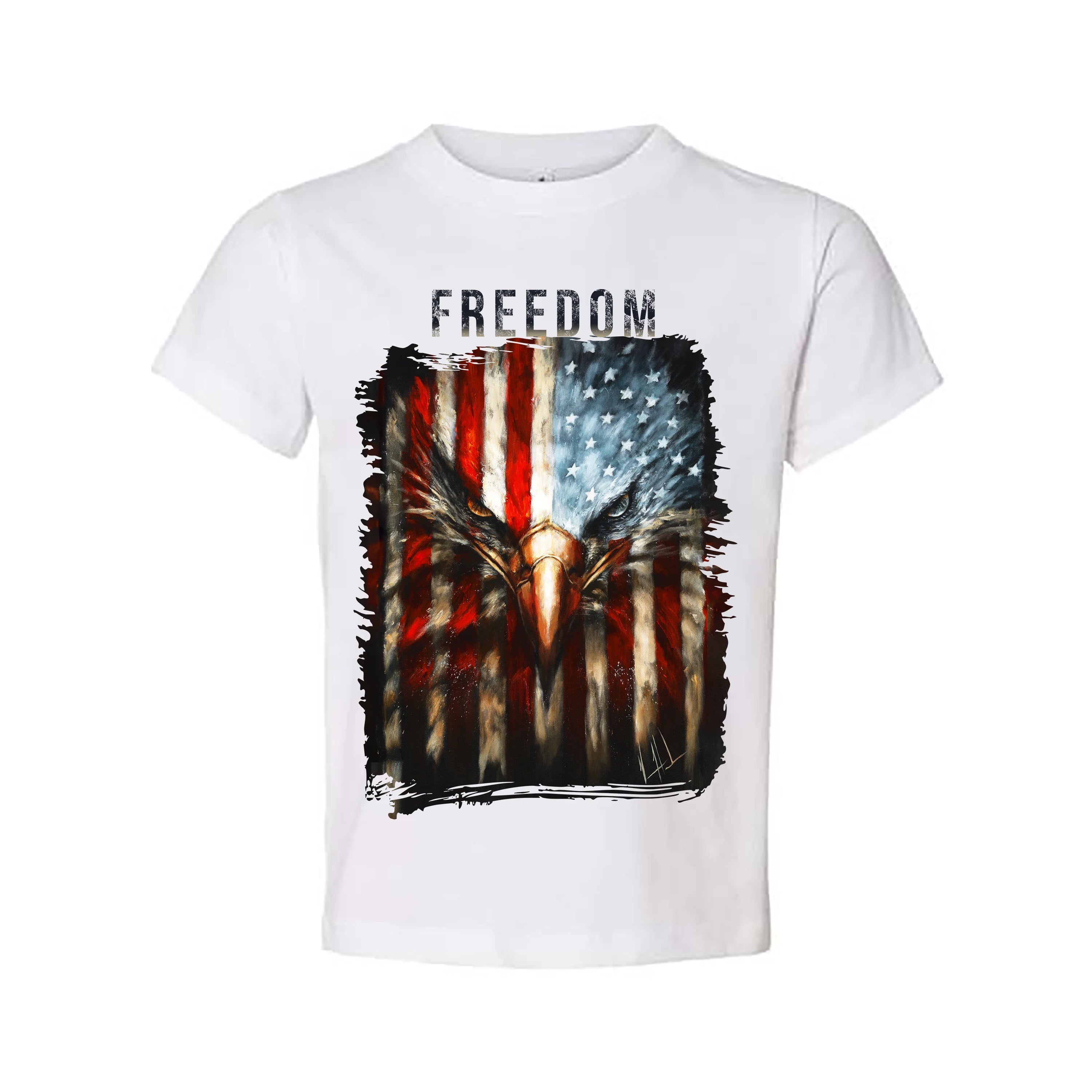 Stripes of Freedom - 4th of July - Kids T (Organic Cotton) (Copy) Organic Cotton Vanessa Horabuena Toddler White 2T