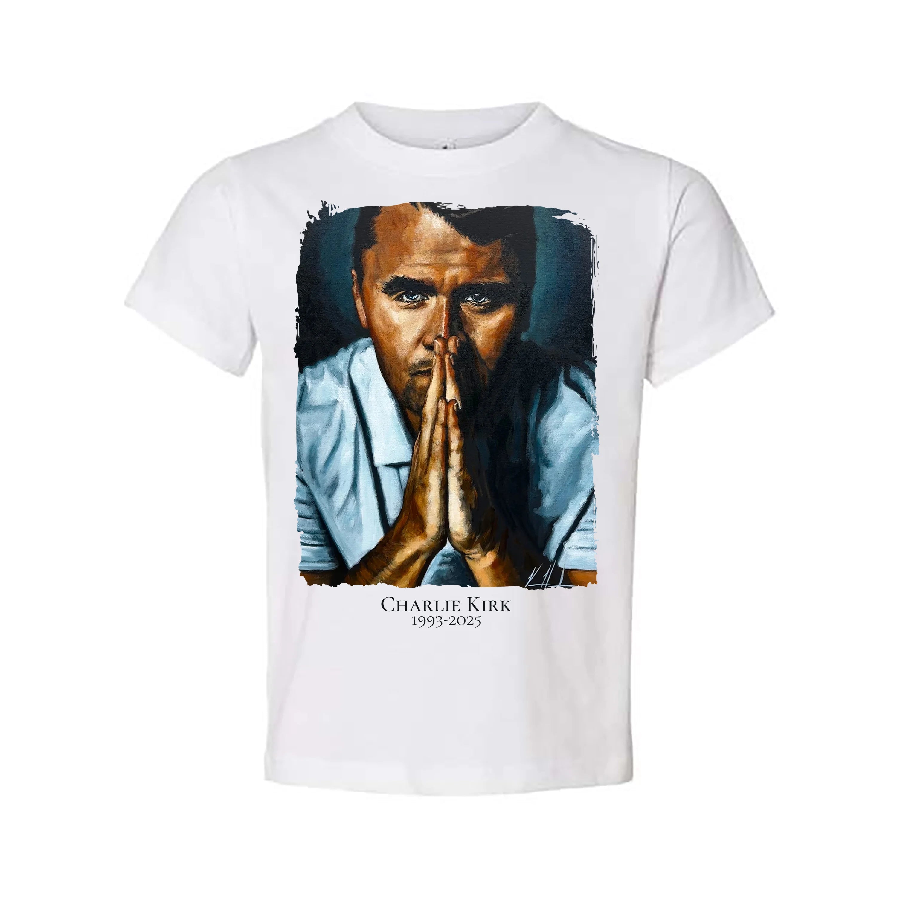 (PRE-ORDER) Kids T (Organic Cotton) - Charlie Kirk - A Hero's Tribute Organic Cotton Vanessa Horabuena Toddler White 2T