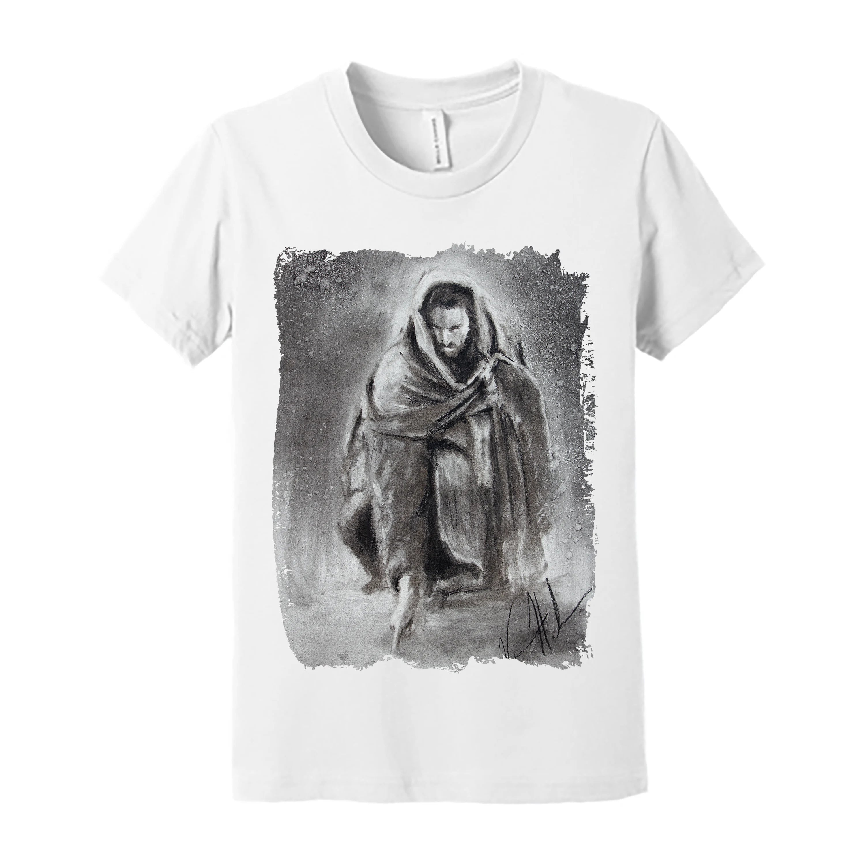 Kids T (Organic Cotton) - Writing in the Sand Organic Cotton Vanessa Horabuena Youth White Small